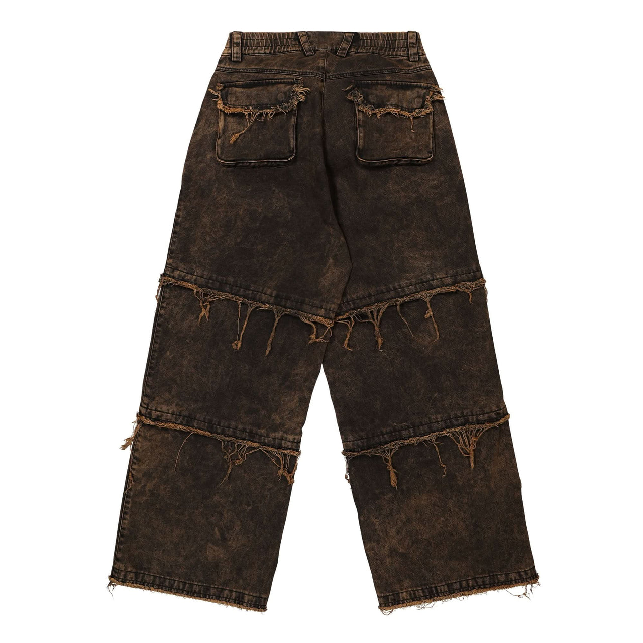 MISBHV Ibiza Oversize Cargo Trousers Brown Detail view 1 | Gate
