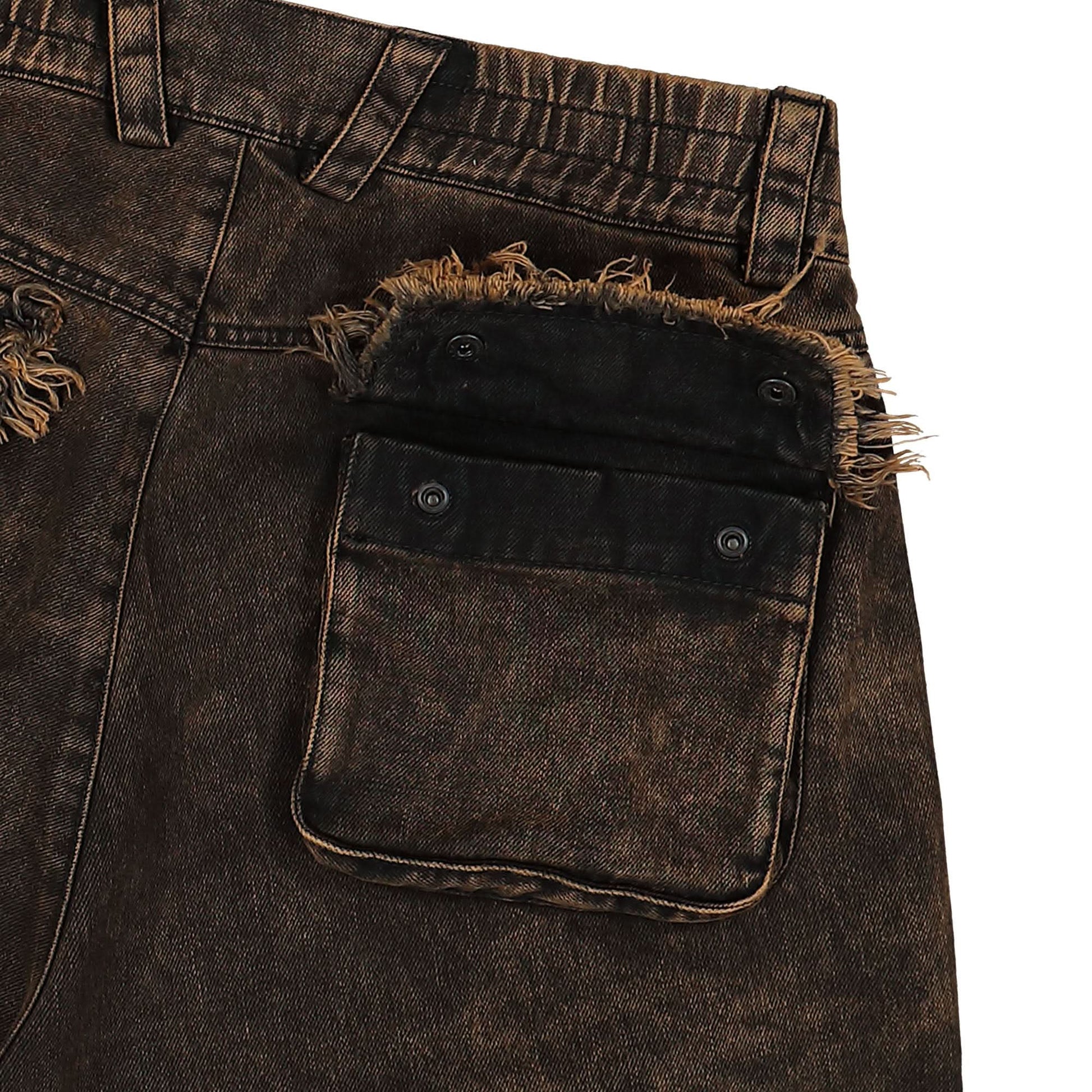 MISBHV Ibiza Oversize Cargo Trousers Brown Detail view 5 | Gate