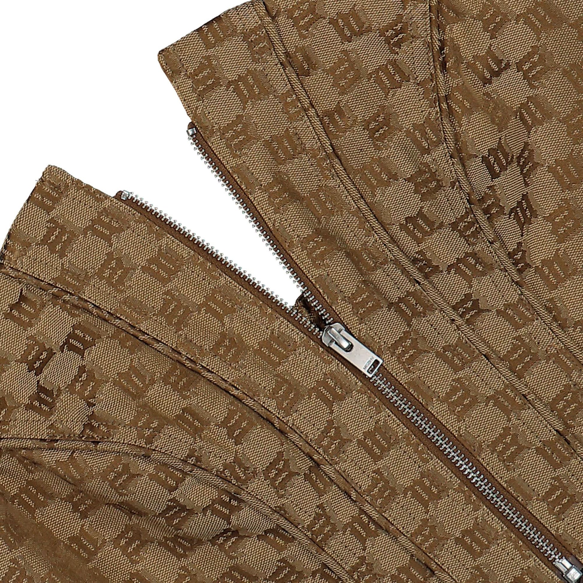 MISBHV Jacquard Canvas Monogram Corset Top Brown Detail view 4 | Gate