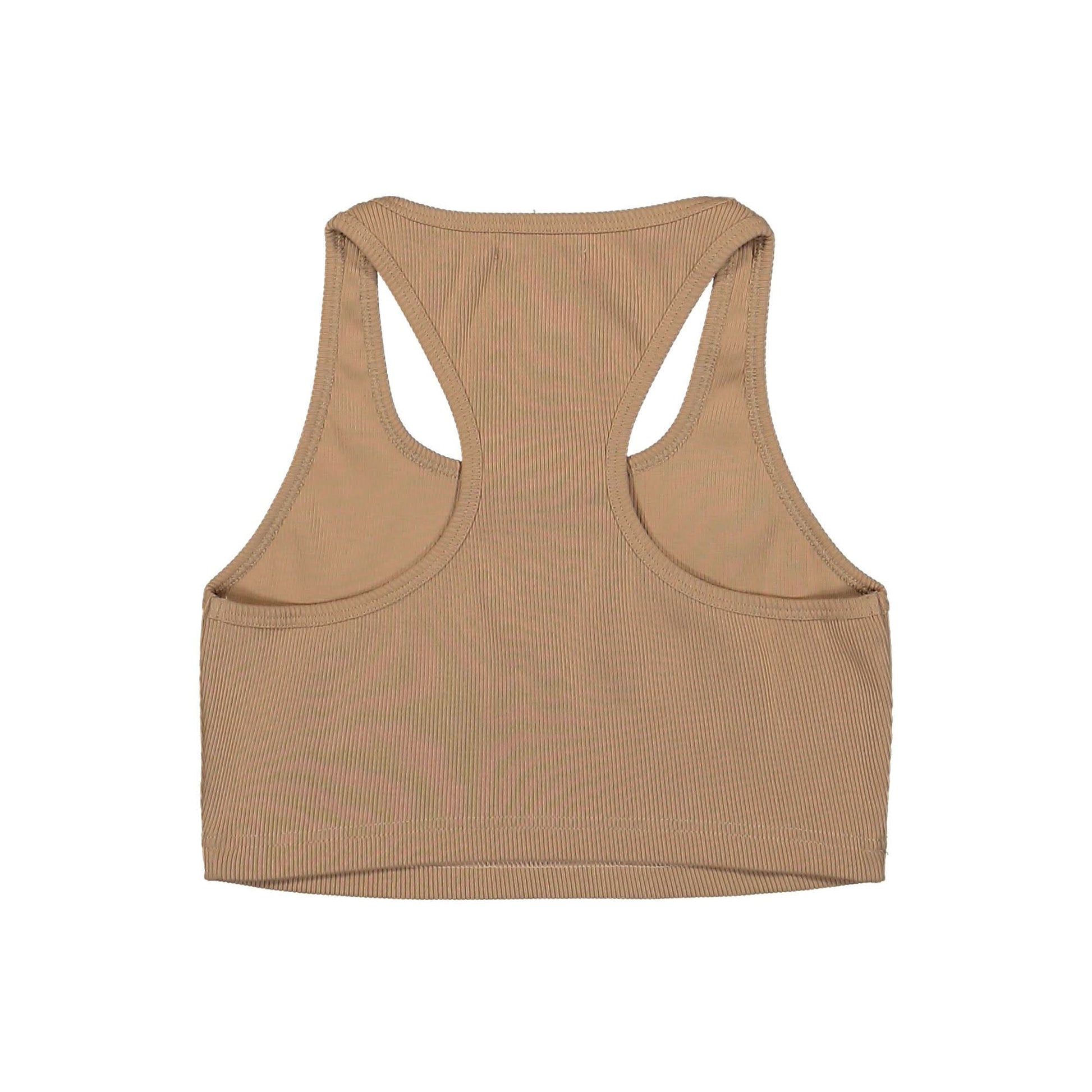 MISBHV Cropped M Tank Top Beige Detail view 3 | Gate
