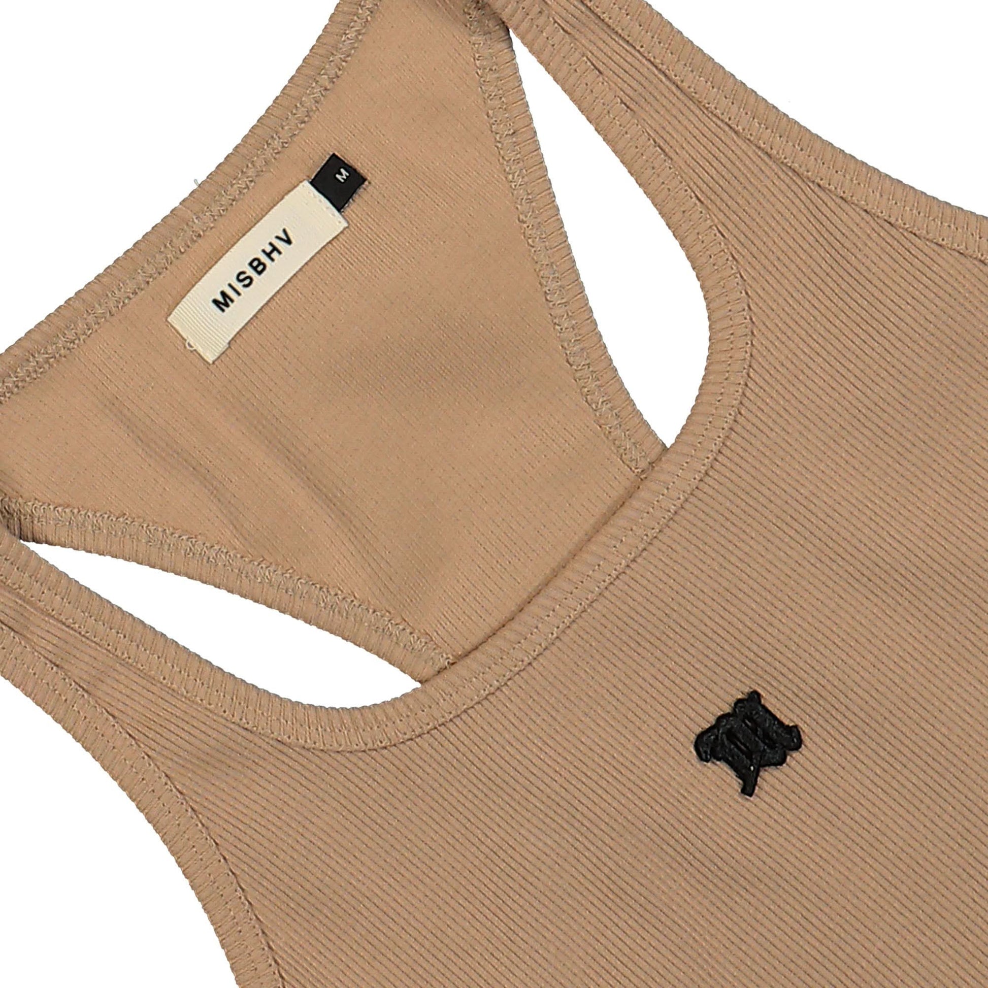 MISBHV Cropped M Tank Top Beige Detail view 4 | Gate