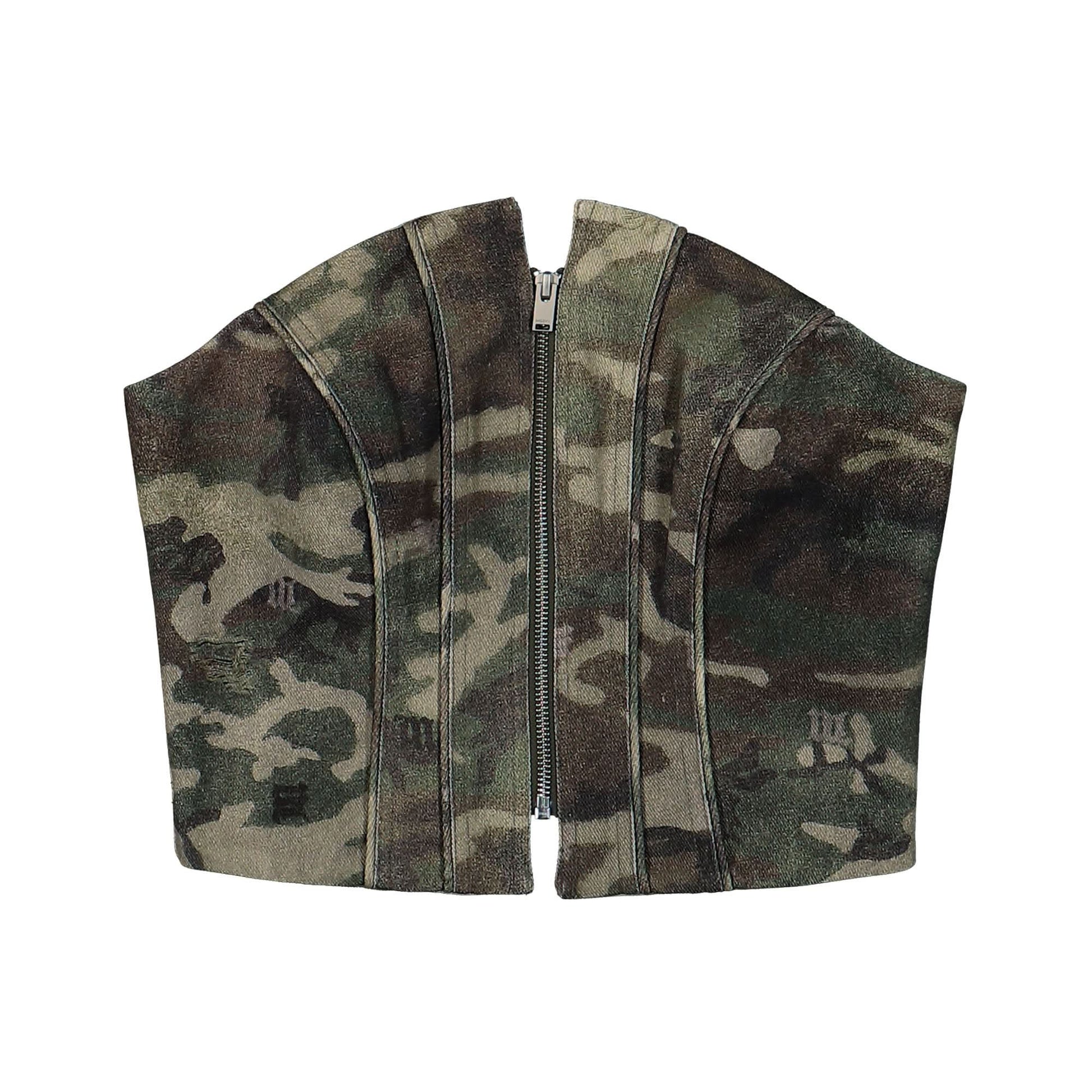 MISBHV Camo Corset Top Camouflage Detail view 1 | Gate