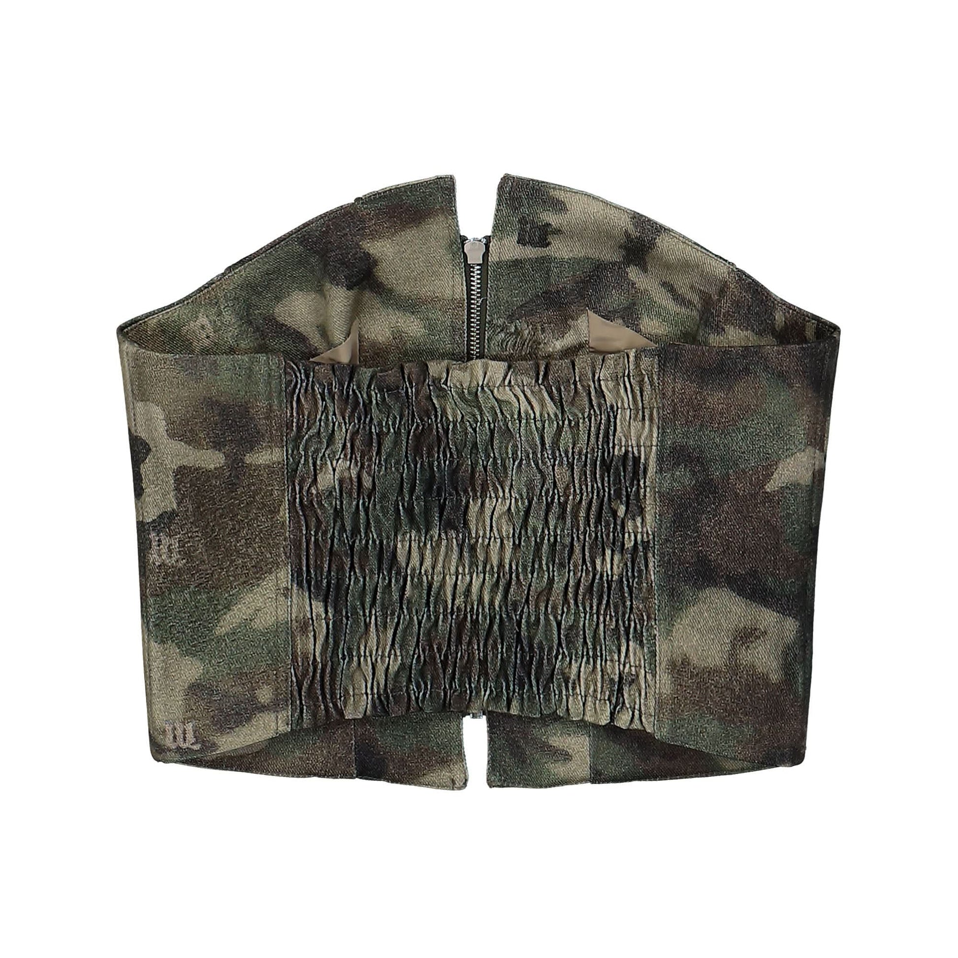 MISBHV Camo Corset Top Camouflage Detail view 3 | Gate