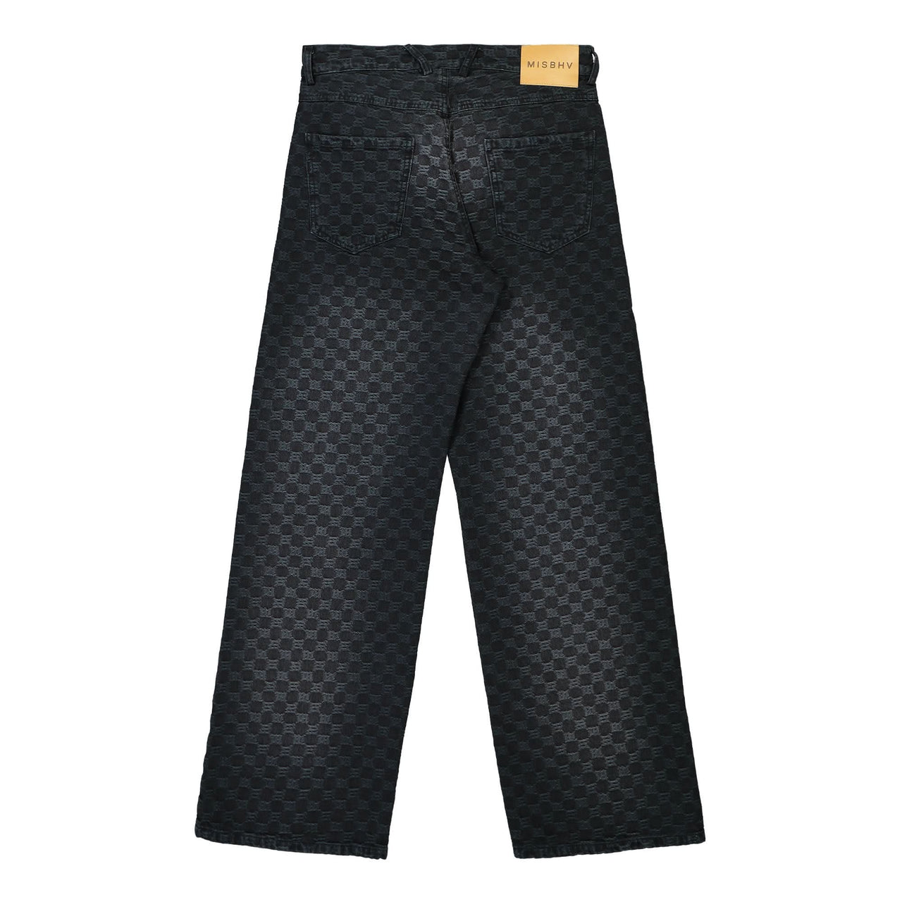 MISBHV Jacquard Denim Monogram Trousers Black Detail view 1 | Gate