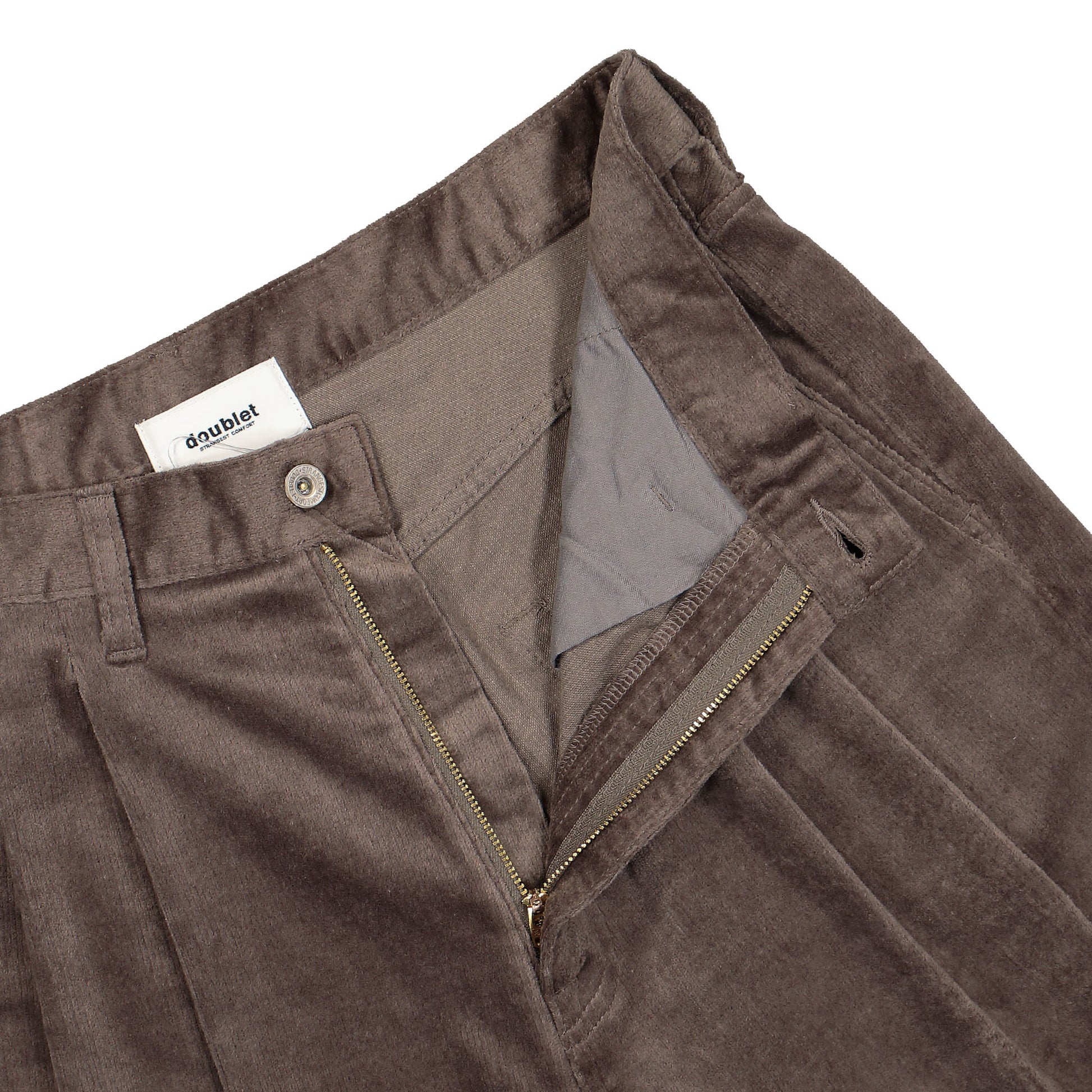 Doublet Corduroy Wide Pants Grey Detail view 4 | Gate