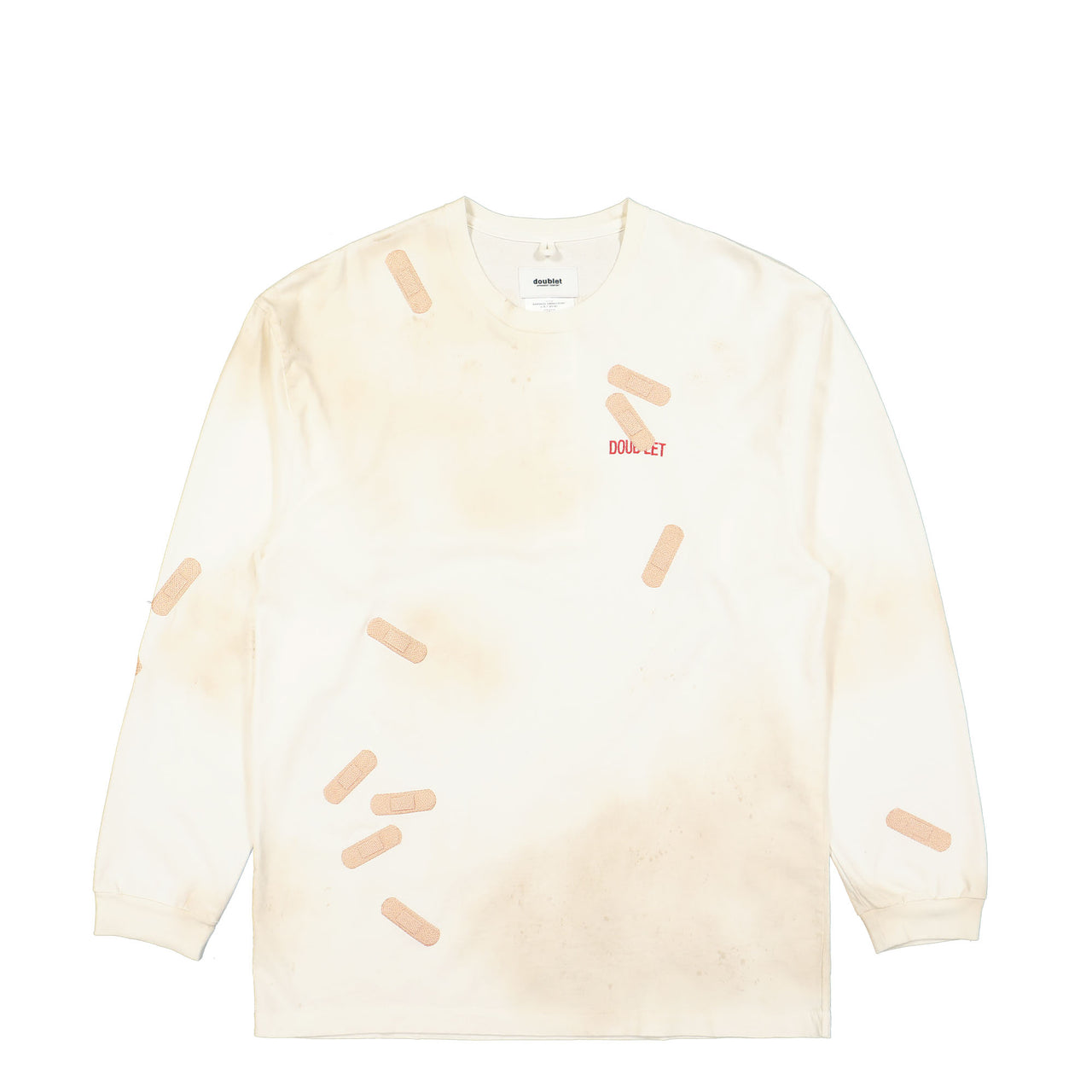 Doublet Bandage Embroidery Long Sleeve T-Shirt Beige Detail view 1 | Gate
