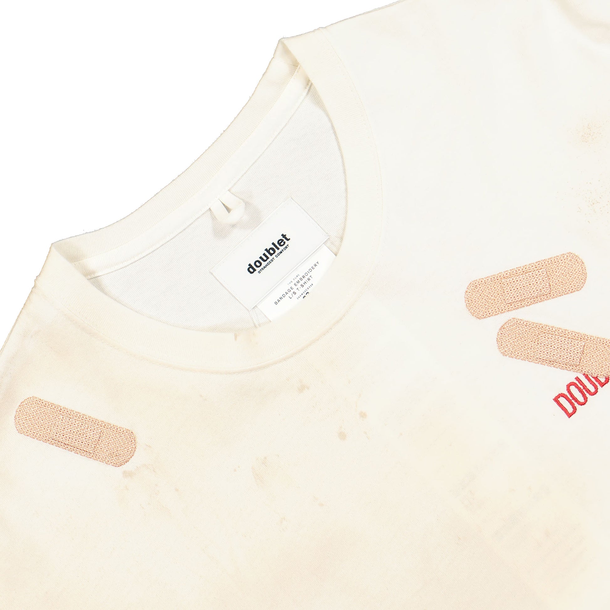 Doublet Bandage Embroidery Long Sleeve T-Shirt Beige Detail view 3 | Gate