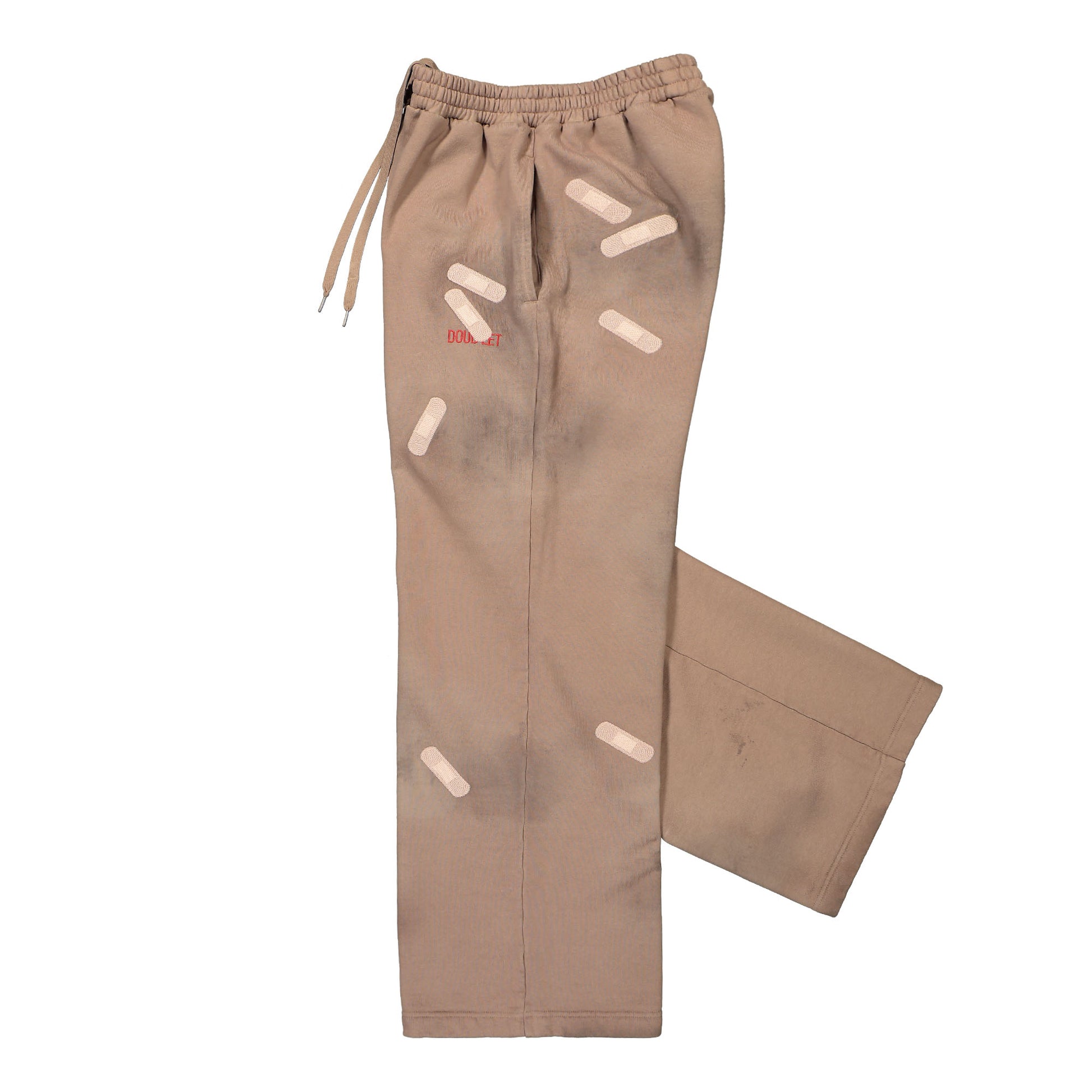 Doublet Bandage Embroidery Sweat Pants Brown Detail view 4 | Gate