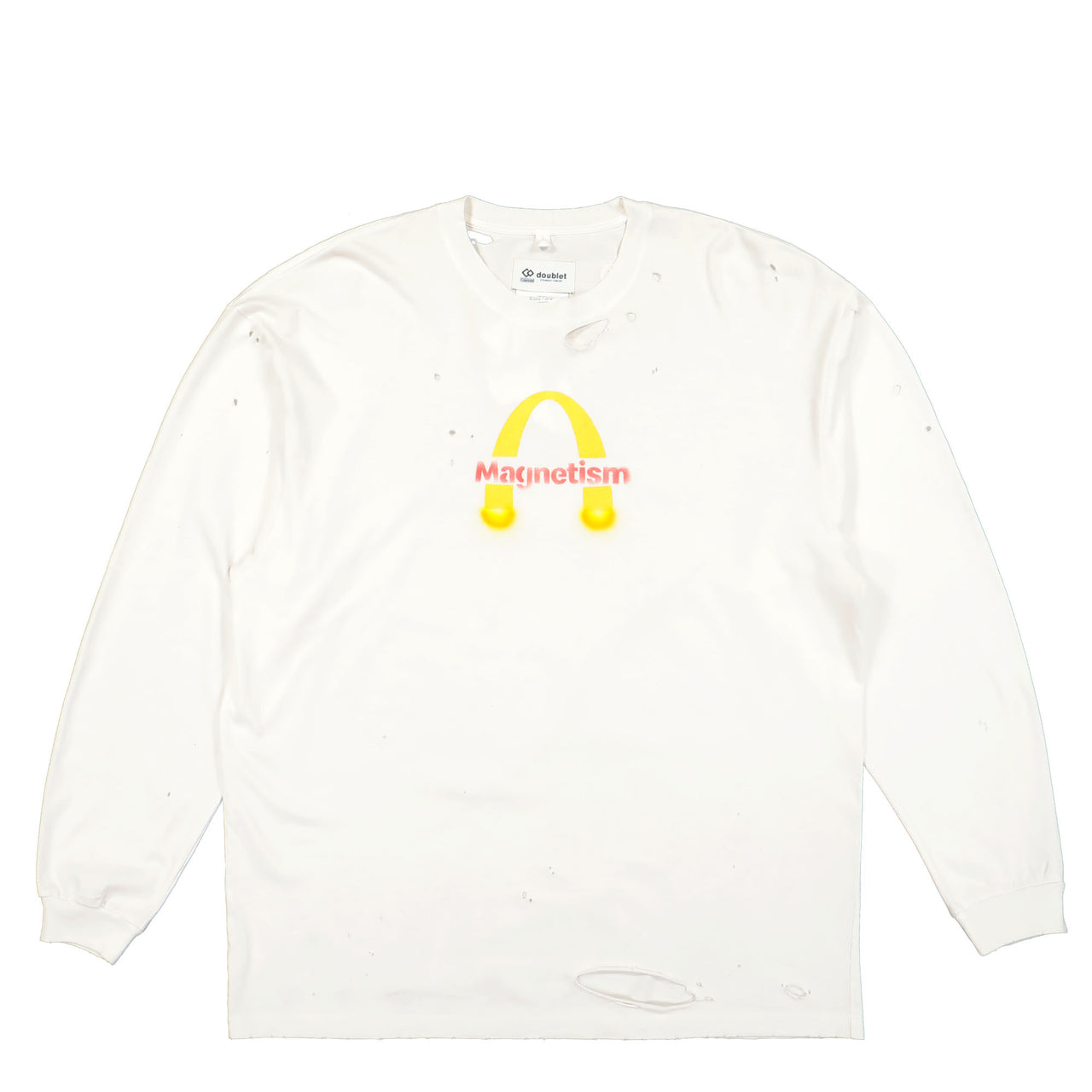 Doublet Magnetic Long Sleeve T-Shirt White Detail view 1 | Gate