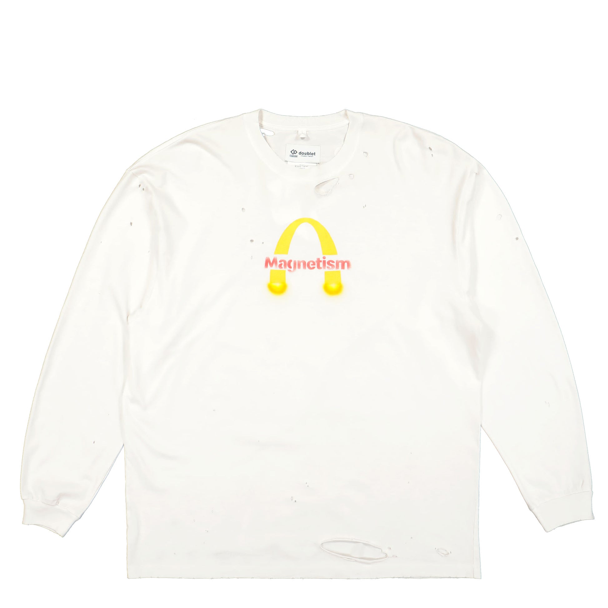 Doublet Magnetic Long Sleeve T-Shirt White Detail view 1 | Gate