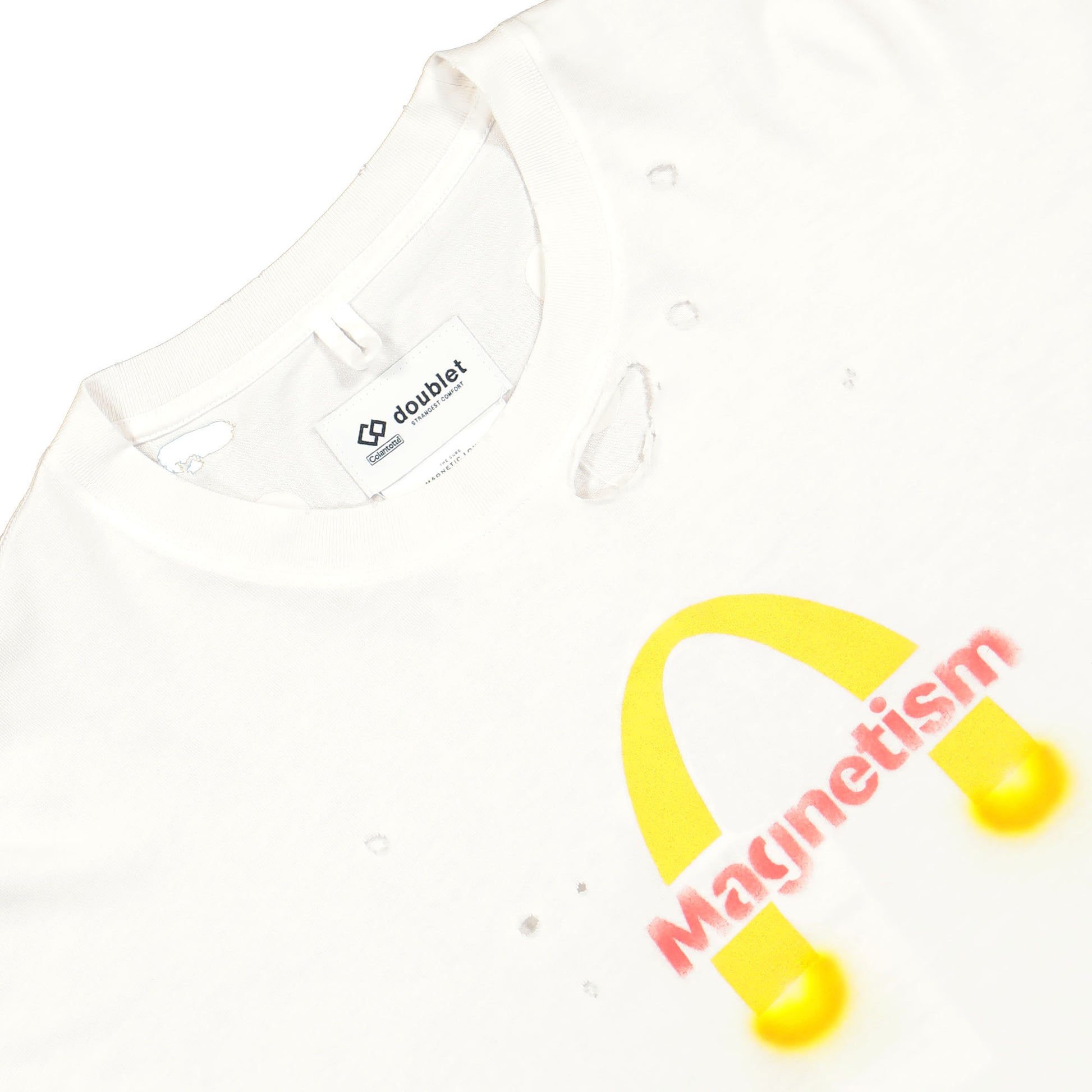 Doublet Magnetic Long Sleeve T-Shirt White Detail view 3 | Gate
