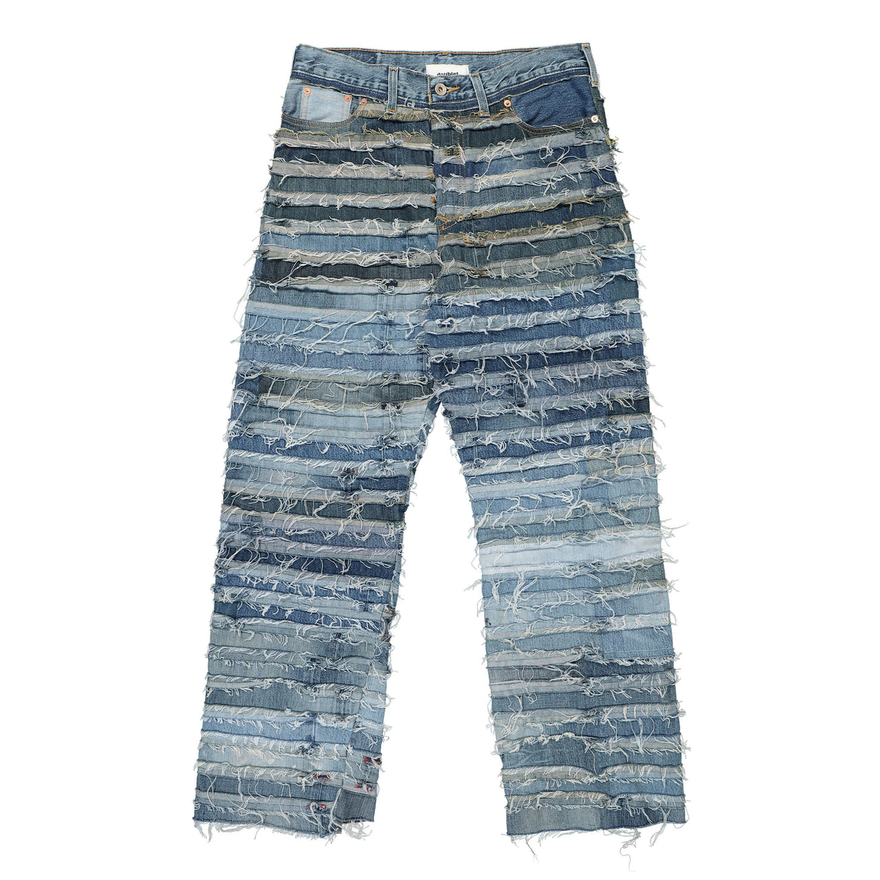 Doublet Mummy Upcycle Denim Pants Blue Detail view 1 | Gate