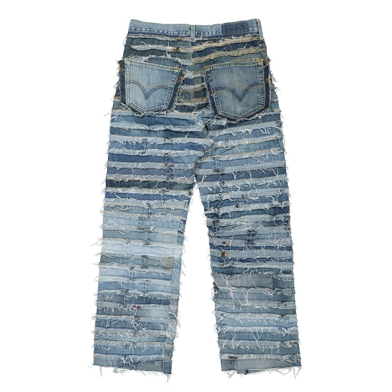 Doublet Mummy Upcycle Denim Pants Blue Detail view 1 | Gate