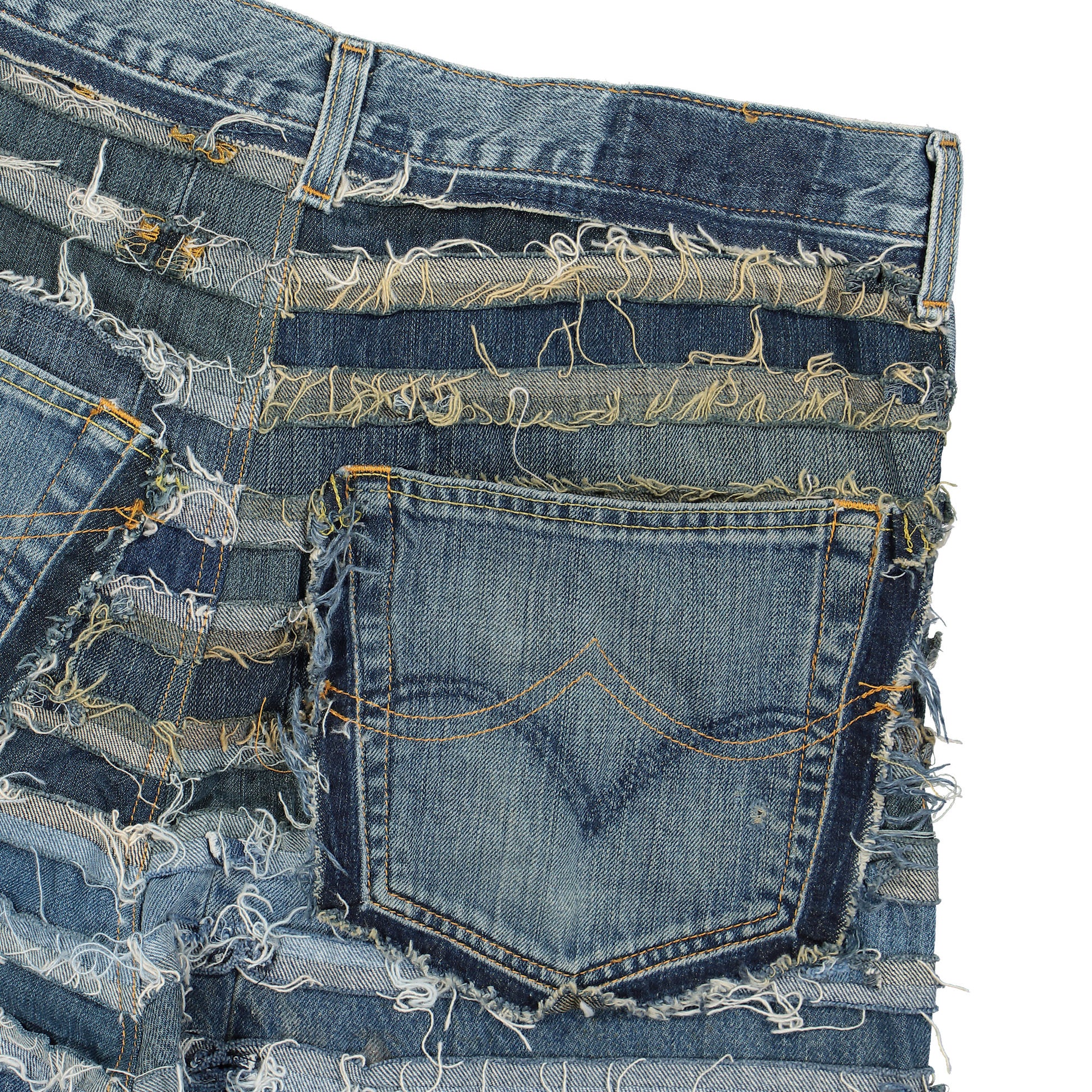 Doublet Mummy Upcycle Denim Pants Blue Detail view 6 | Gate