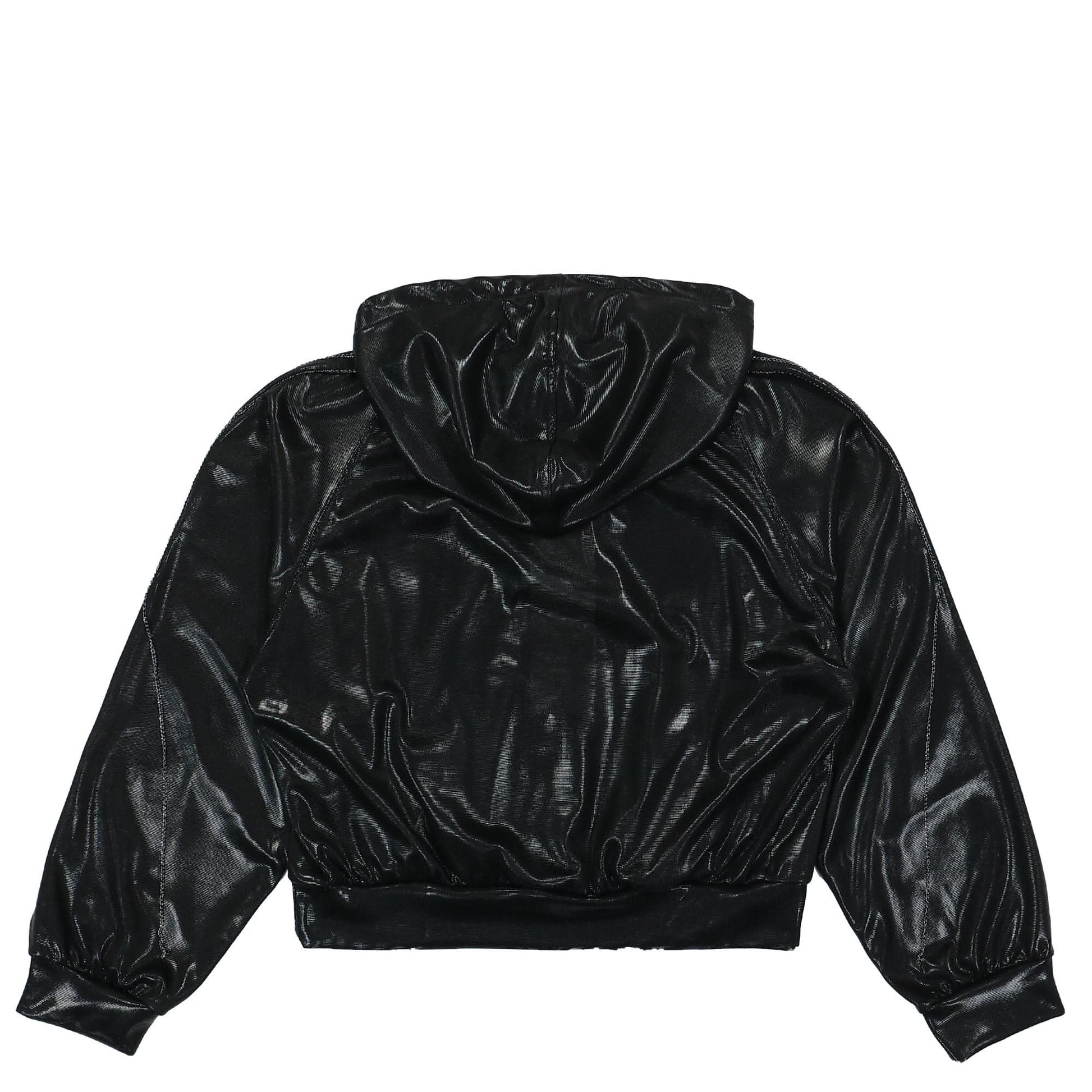 Doublet Foil Jersey Track Hoodie Black Detail view 2 | Gate