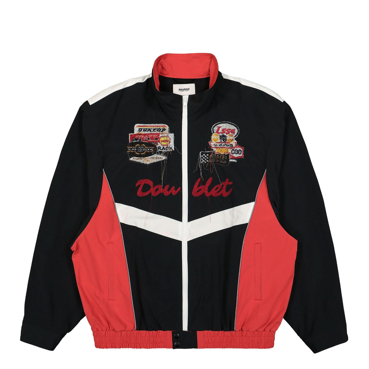 Doublet A.I. Patches Embridery Track Jacket Black Detail view 1 | Gate