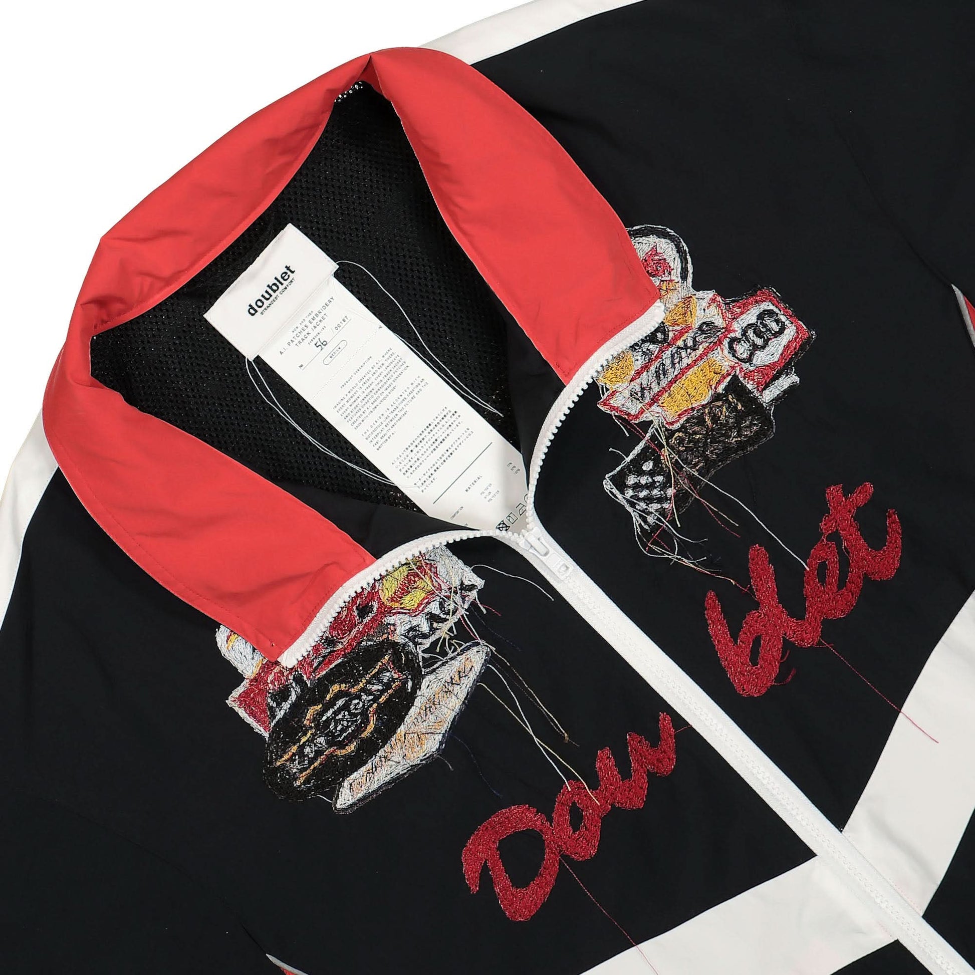Doublet A.I. Patches Embridery Track Jacket Black Detail view 3 | Gate