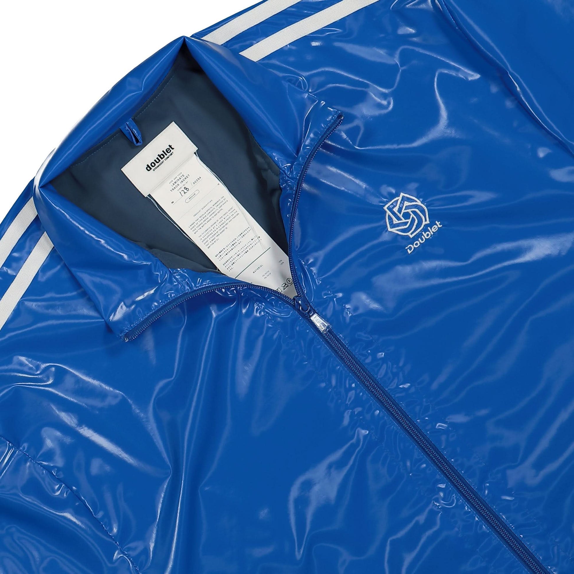 Doublet Laminate Track Jacket Blue Detail view 3 | Gate