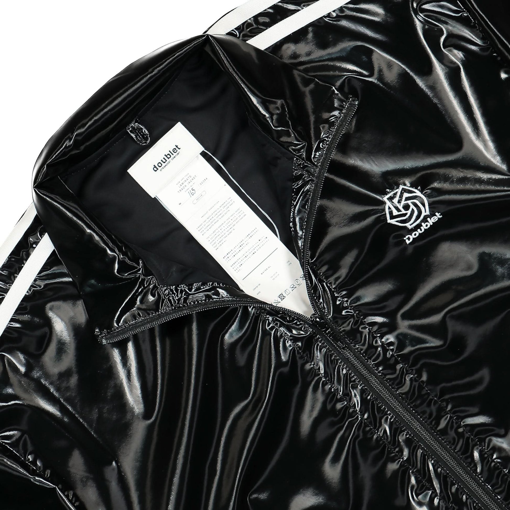 Doublet Laminate Track Jacket Black Detail view 3 | Gate