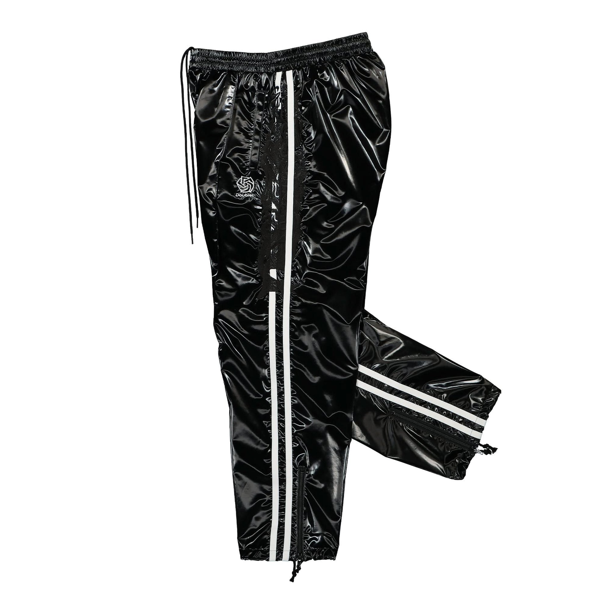 Doublet Laminate Track Pants Black Detail view 4 | Gate