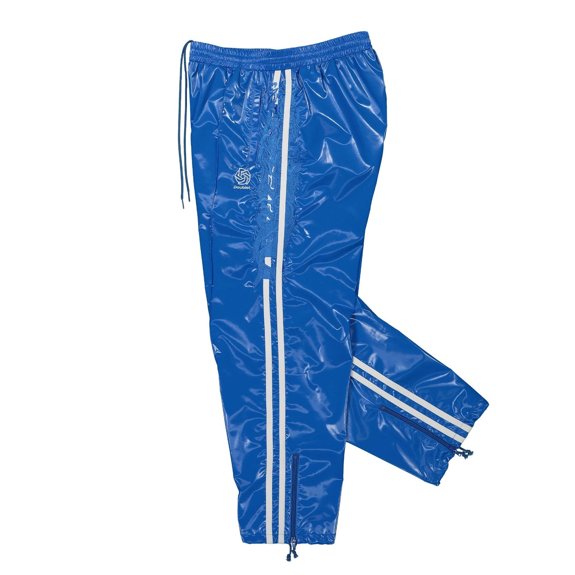 Doublet Laminate Track Pants Blue Detail view 3 | Gate