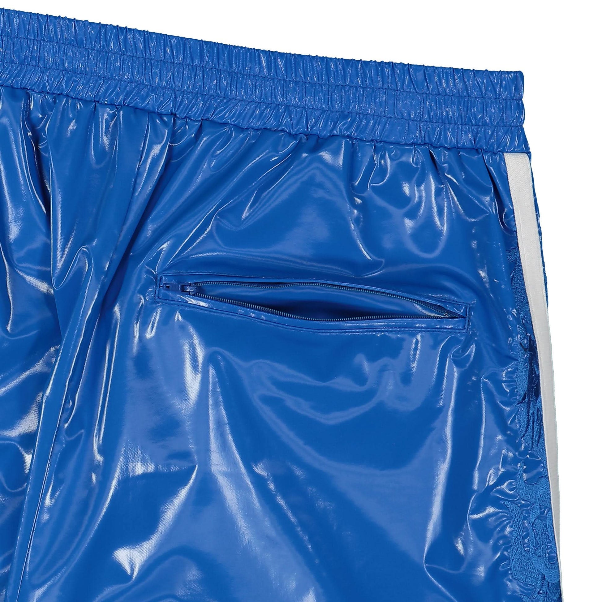 Doublet Laminate Track Pants Blue Detail view 5 | Gate
