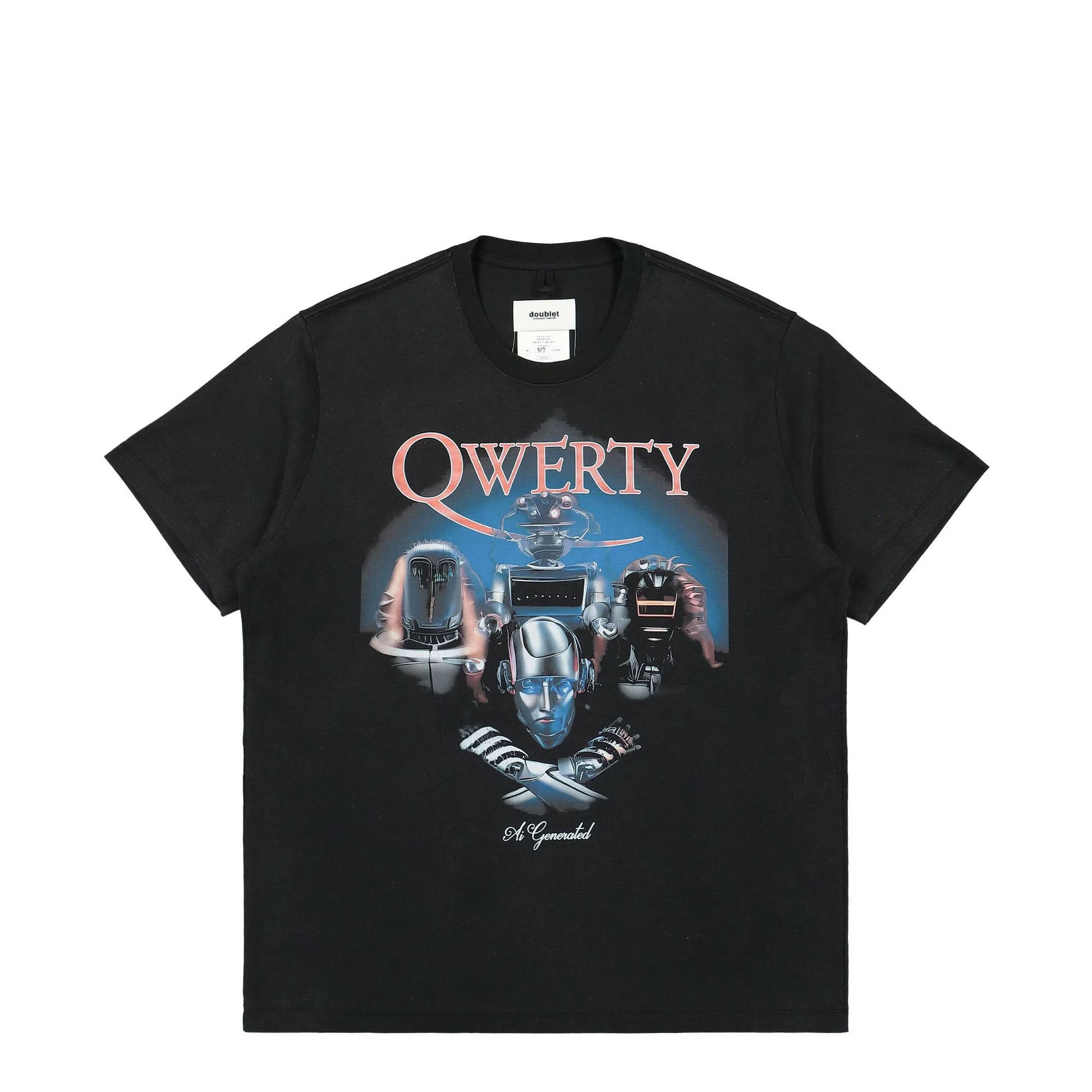 Doublet Android Print T-Shirt Black Detail view 1 | Gate
