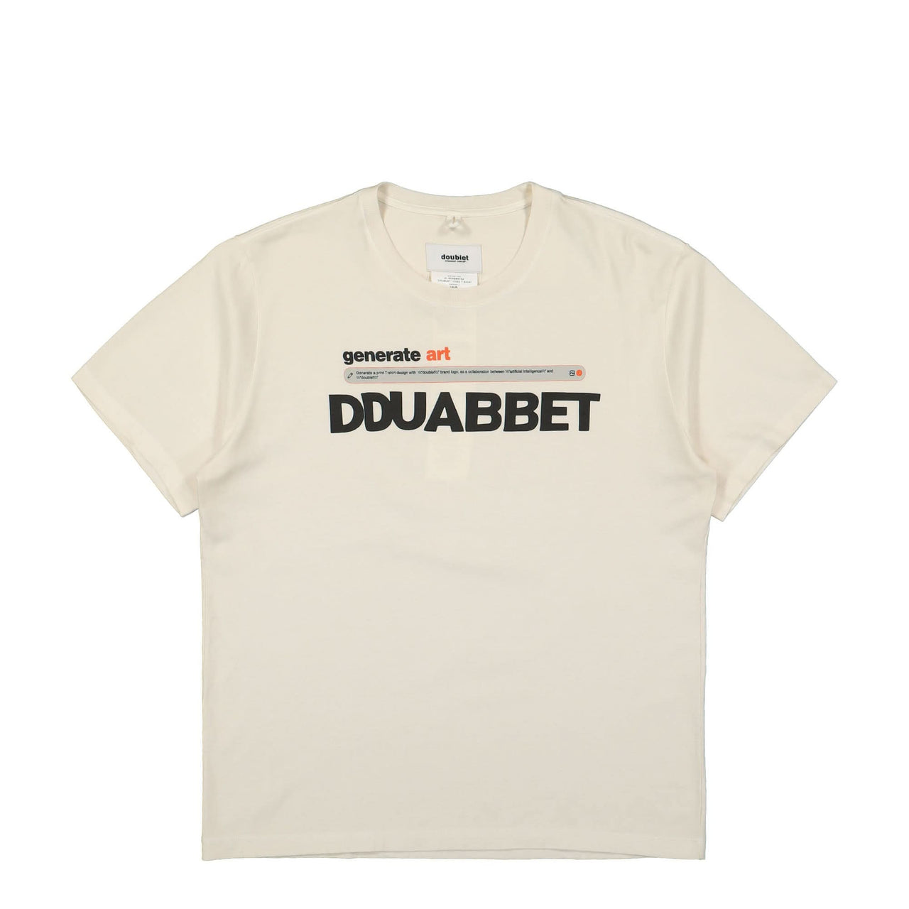 Doublet AI-Generated "Doublet" Logo T-Shirt White Detail view 1 | Gate