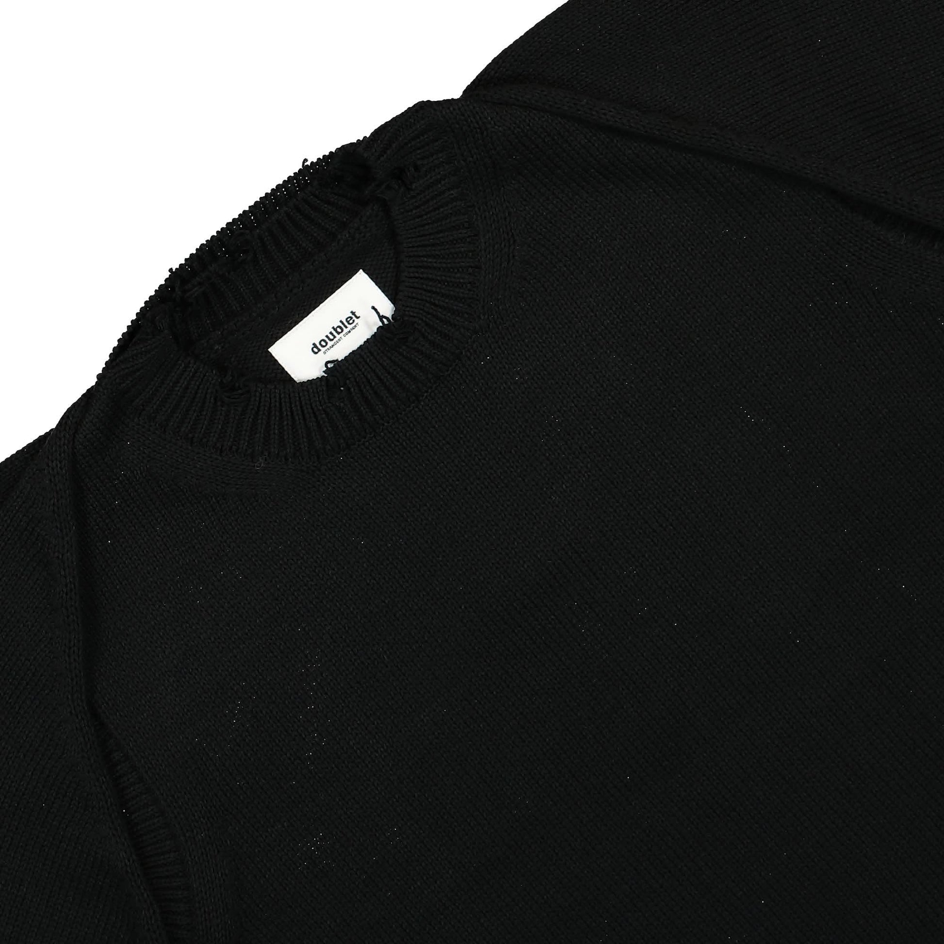 Doublet 2Way Sleeve Sweater Black Detail view 3 | Gate
