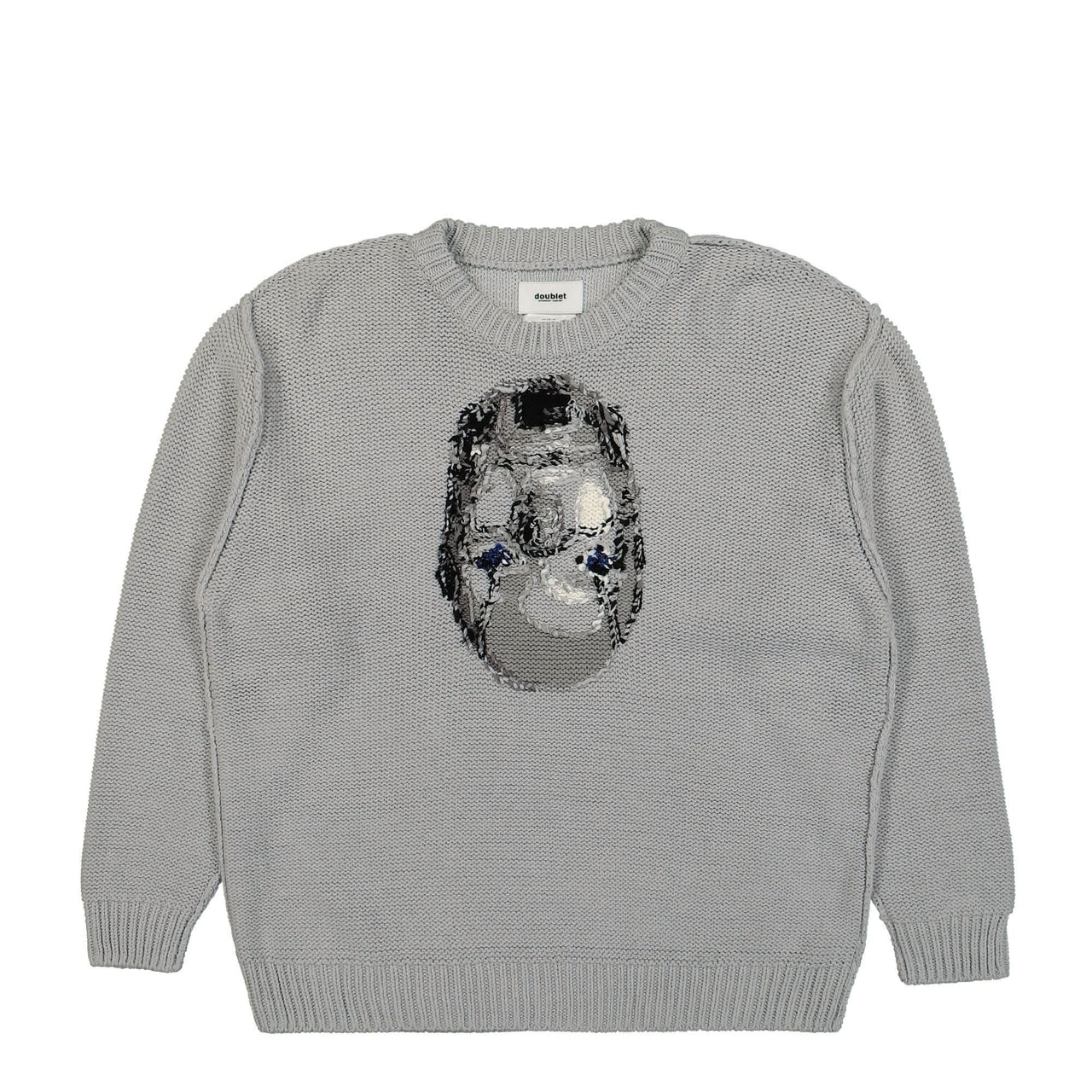 Doublet Hand - Knitting Jacquard Sweater Grey Detail view 1 | Gate