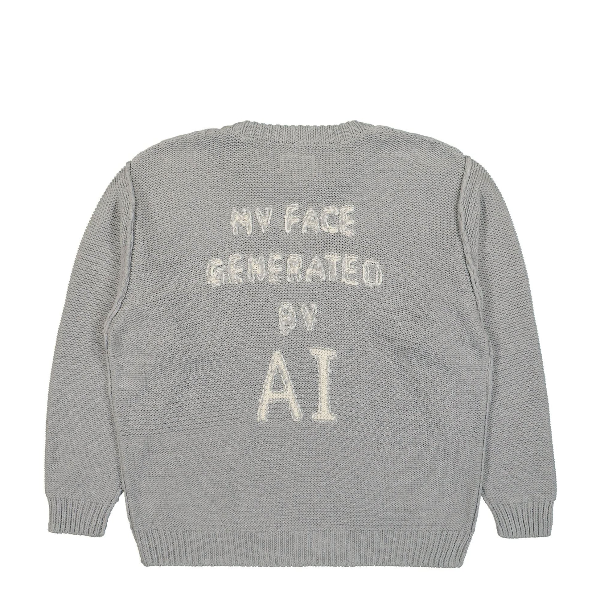 Doublet Hand - Knitting Jacquard Sweater Grey Detail view 2 | Gate