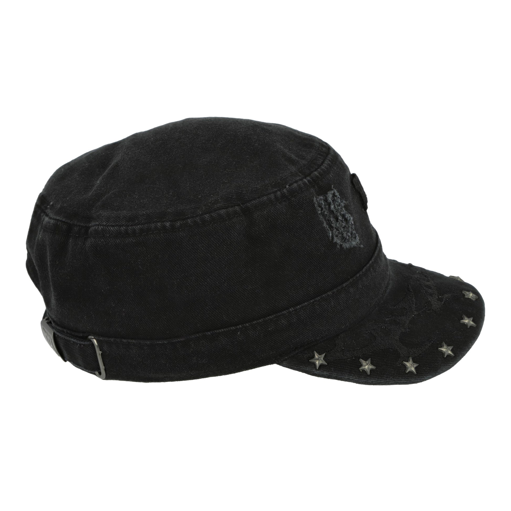 MISBHV Studded Military Hat Black Detail view 4 | Gate