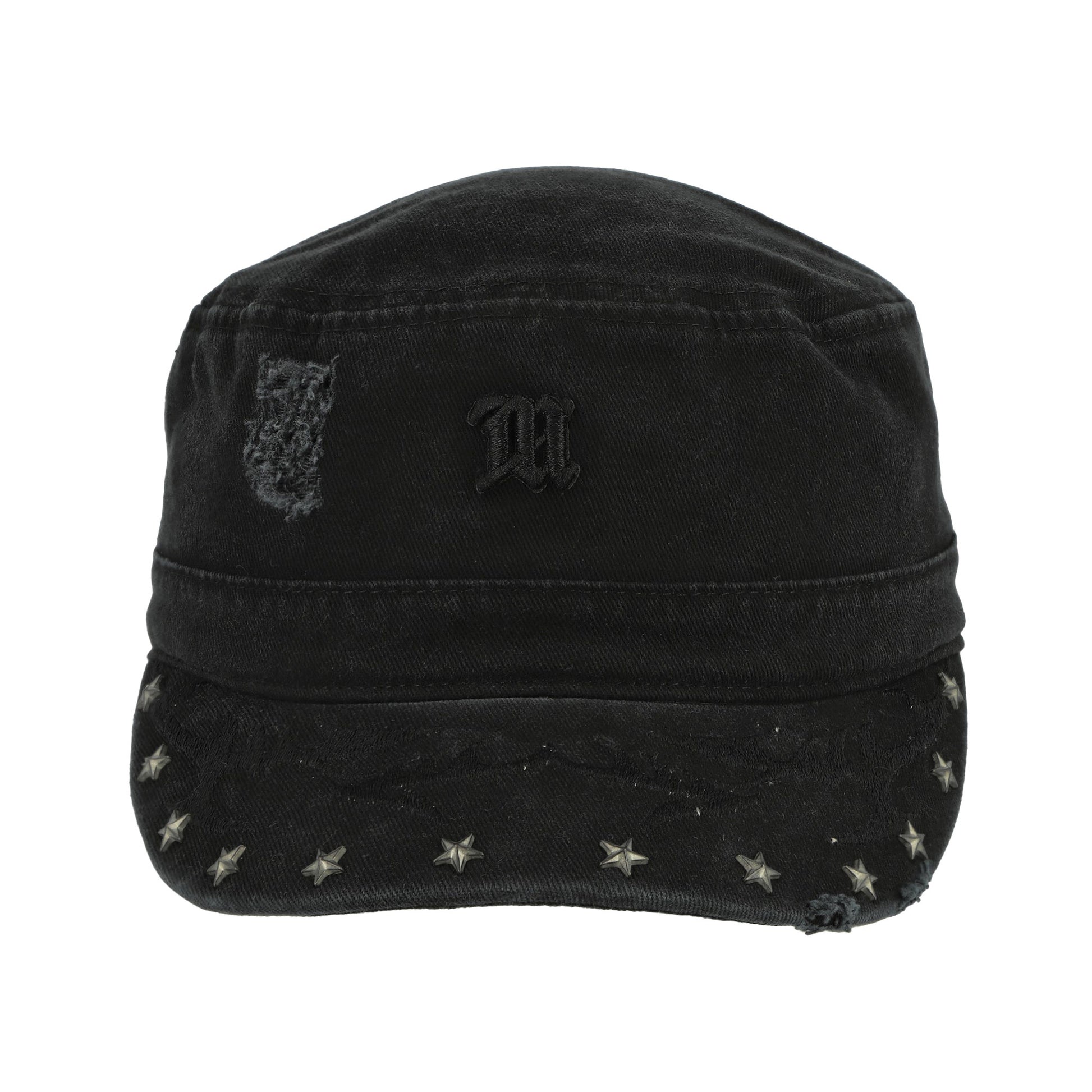MISBHV Studded Military Hat Black Detail view 5 | Gate