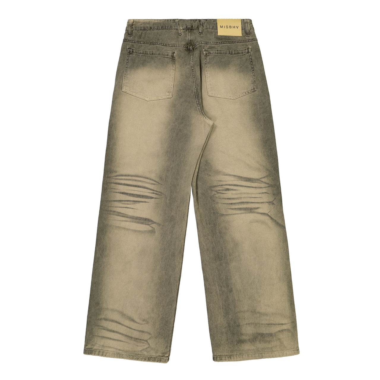 MISBHV Mud Denim Trousers Brown Detail view 1 | Gate
