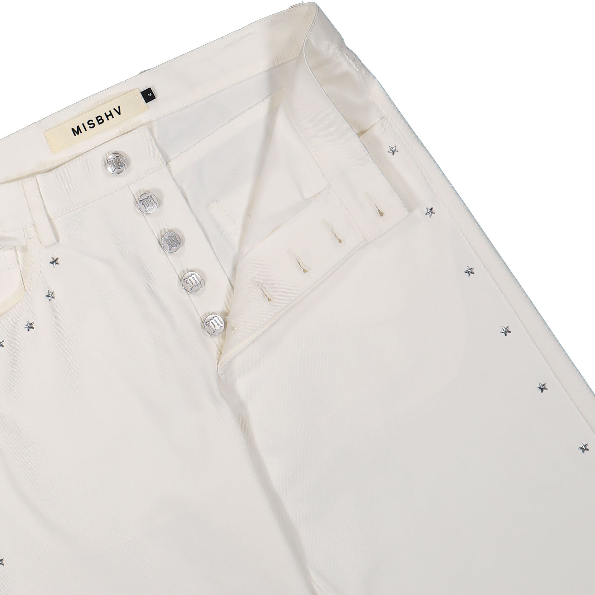 MISBHV Star Denim Trousers White Detail view 4 | Gate