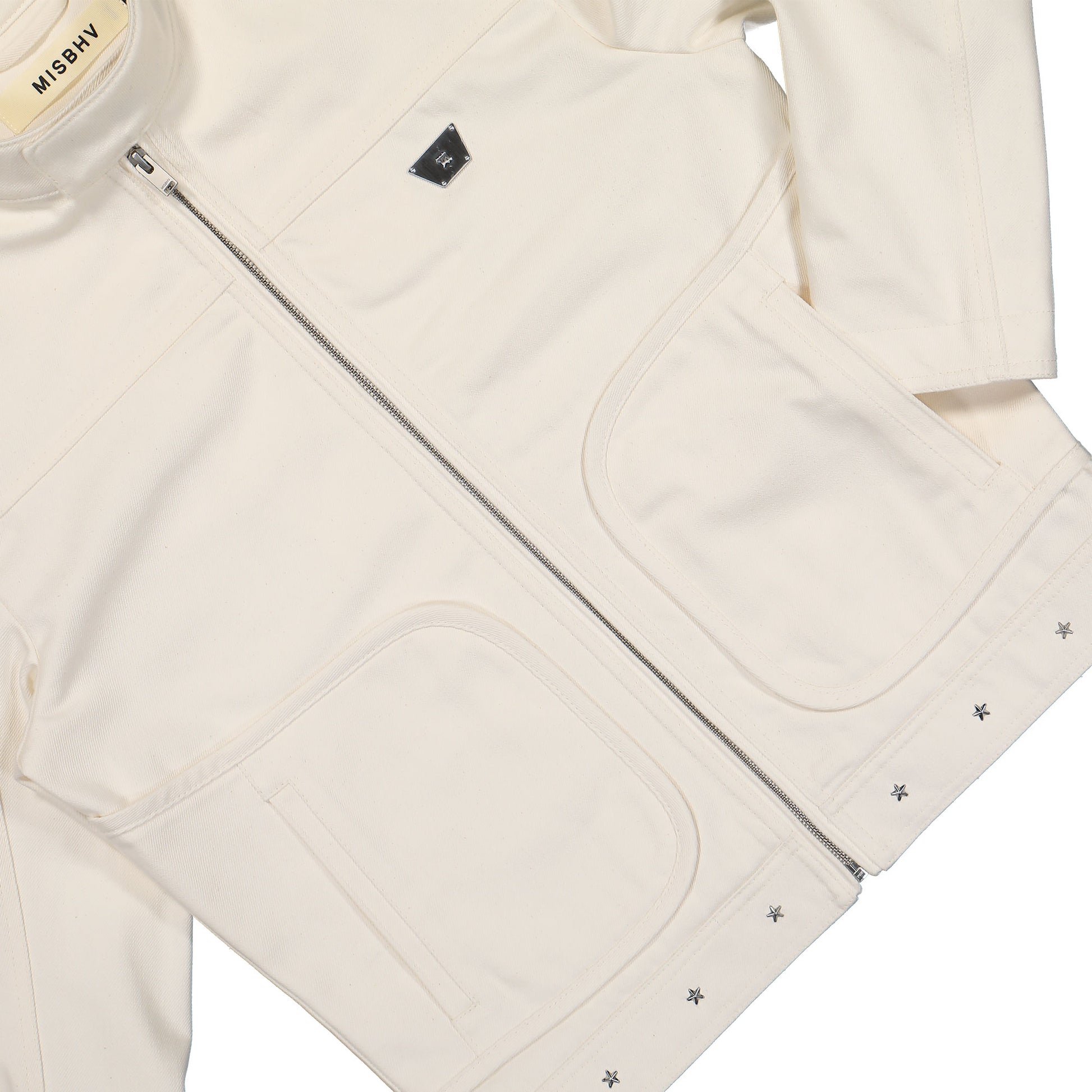 MISBHV Star Slim Jacket White Detail view 4 | Gate