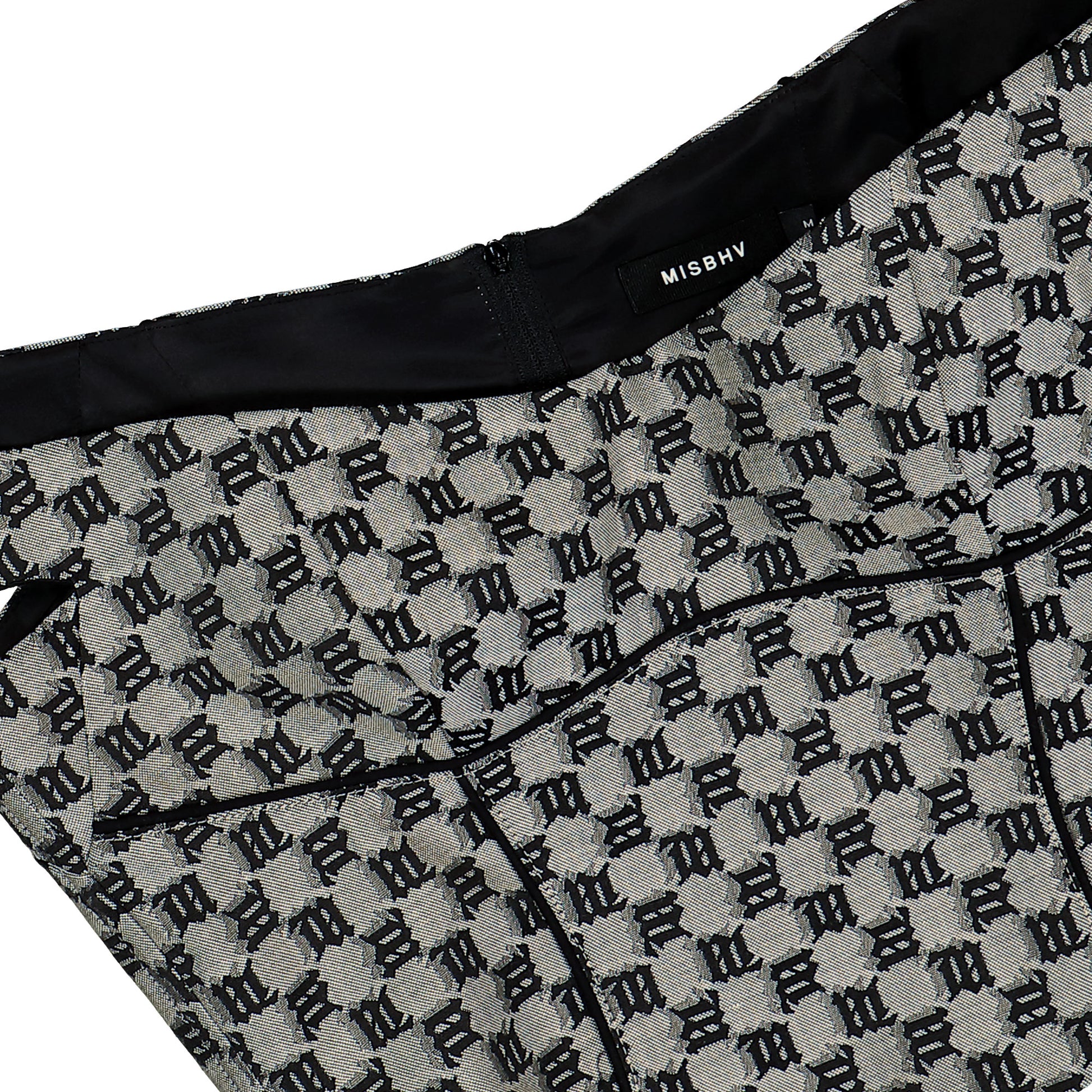 MISBHV Monogram Canvas Corset Top Grey Detail view 4 | Gate
