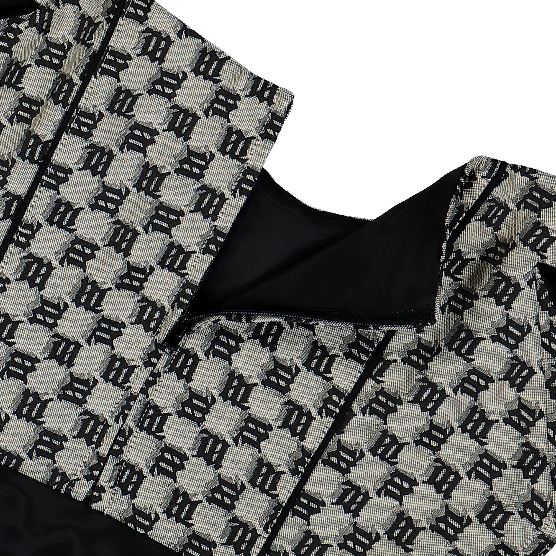 MISBHV Monogram Canvas Corset Top Grey Detail view 5 | Gate
