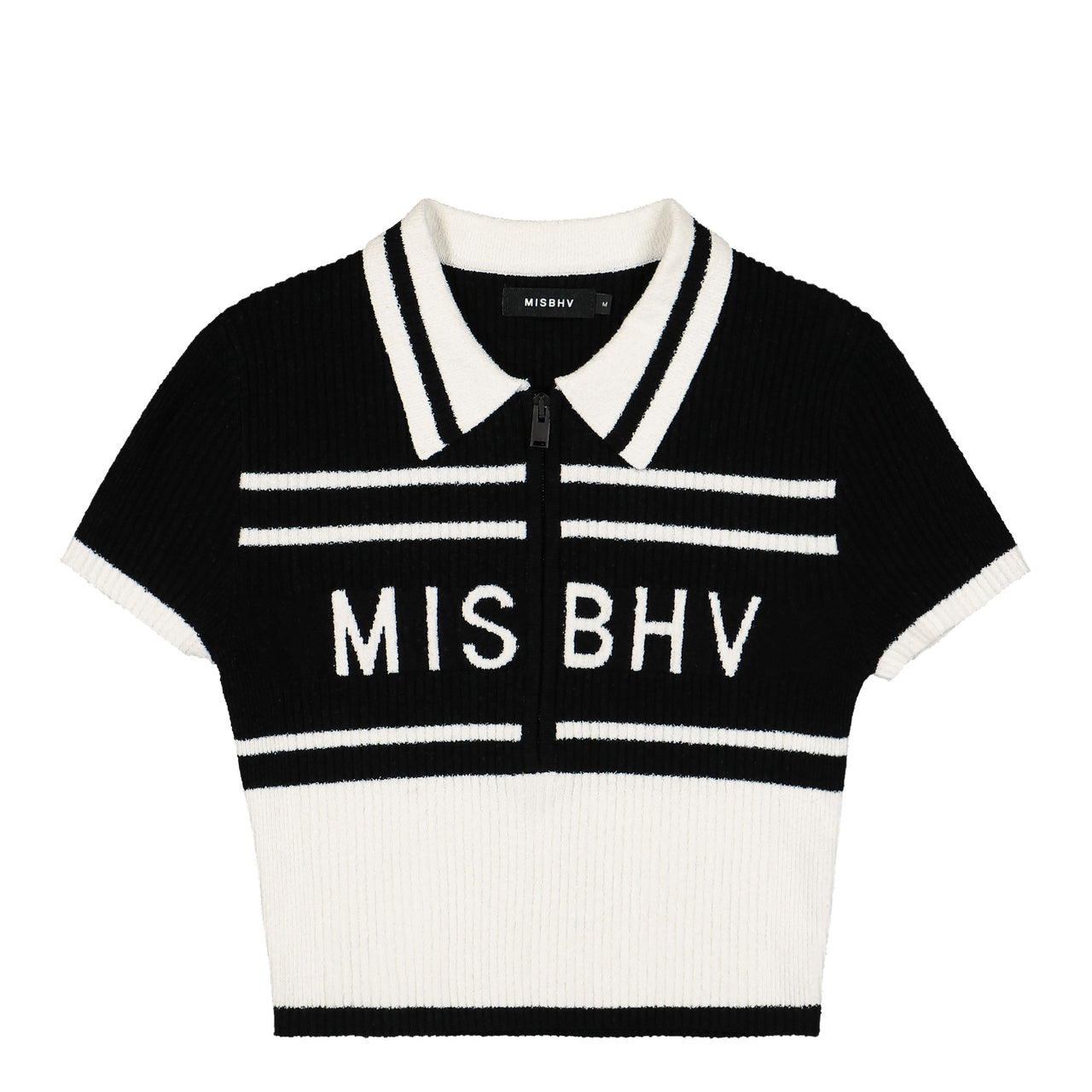 MISBHV Fluffy Cannes Cropped Polo Black Detail view 1 | Gate