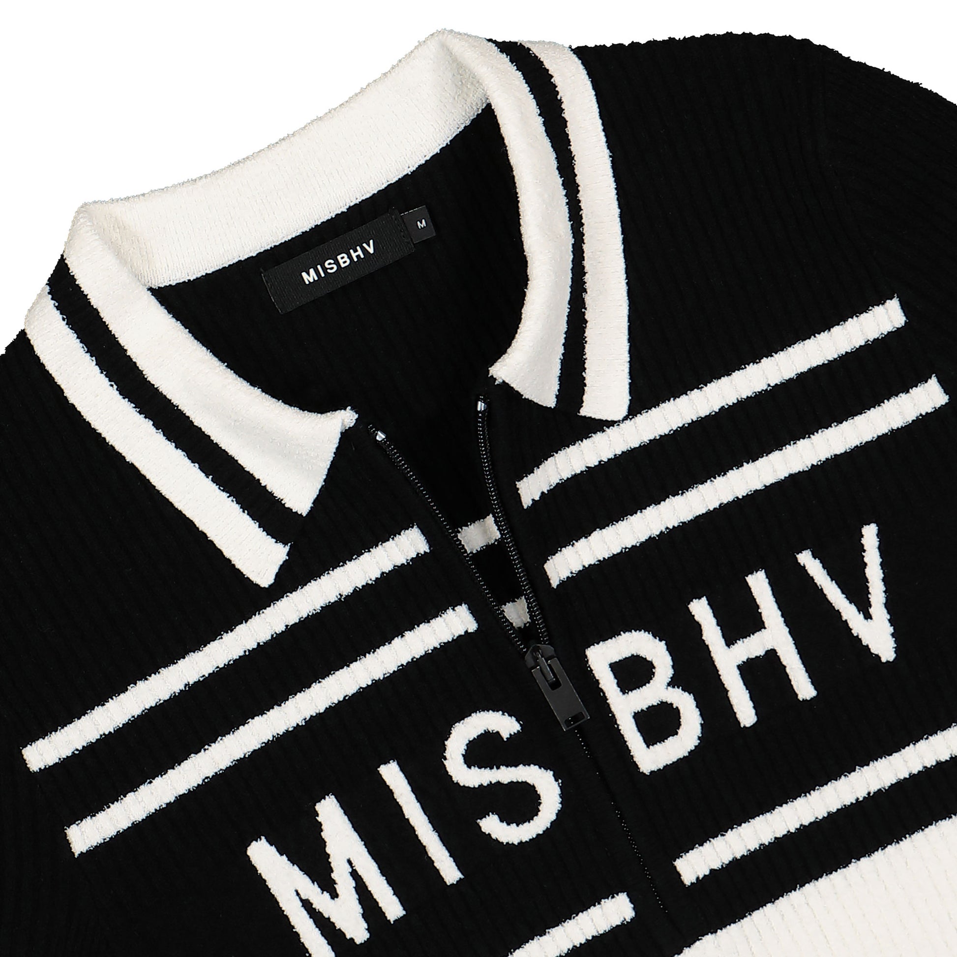 MISBHV Fluffy Cannes Cropped Polo Black Detail view 4 | Gate