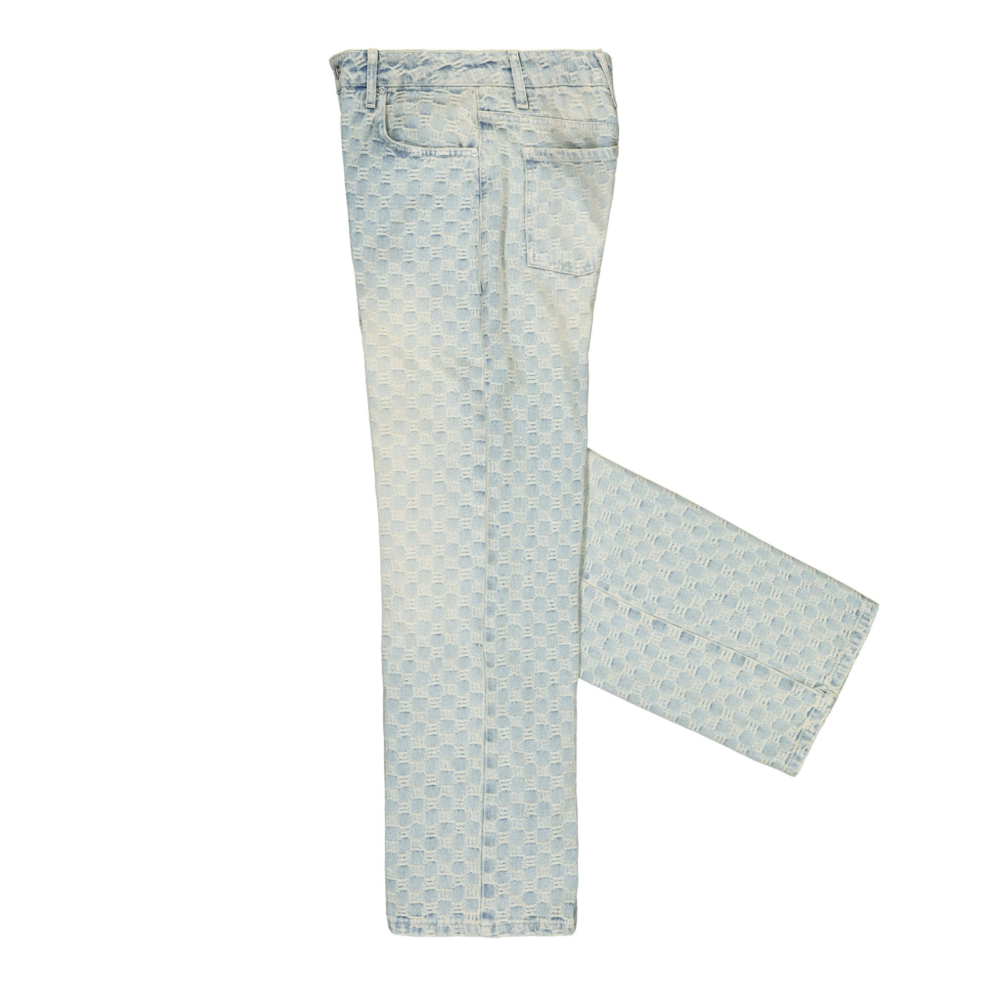 MISBHV Monogram Denim Trousers Blue Detail view 3 | Gate