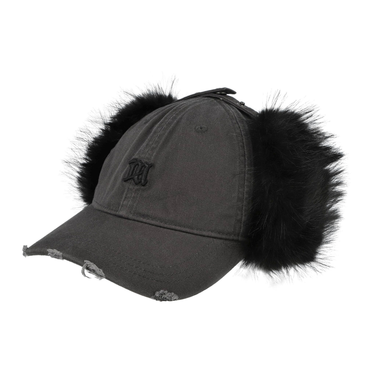 MISBHV Sankt Moritz Fur Cap Washed Black Caps 251A502 Detail View 1 | GATE