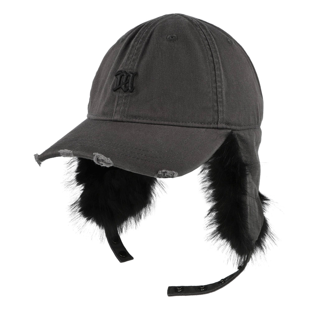 MISBHV Sankt Moritz Fur Cap Washed Black Caps 251A502 Detail View 1 | GATE