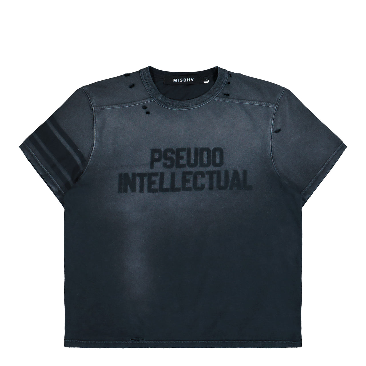 MISBHV Pseudo Intellectual T-Shirt Washed Black T-Shirts 251M114 Detail View 1 | GATE