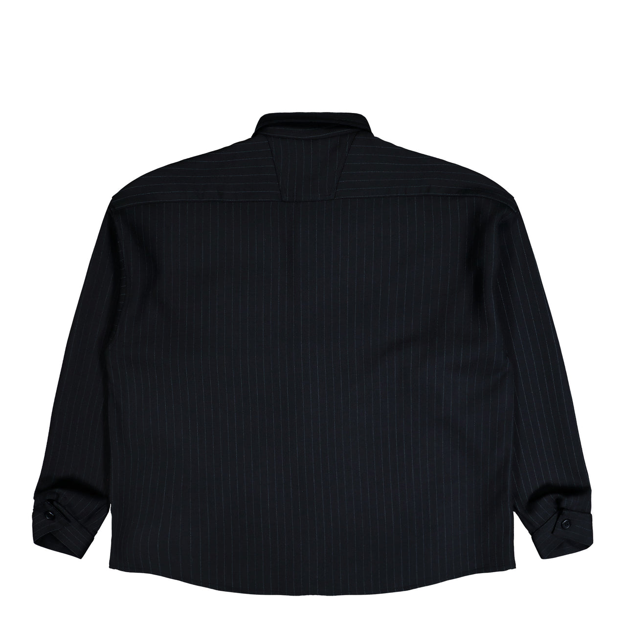 MISBHV Pinstripe Overshirt Black Shirts 251M141 Detail View 1 | GATE