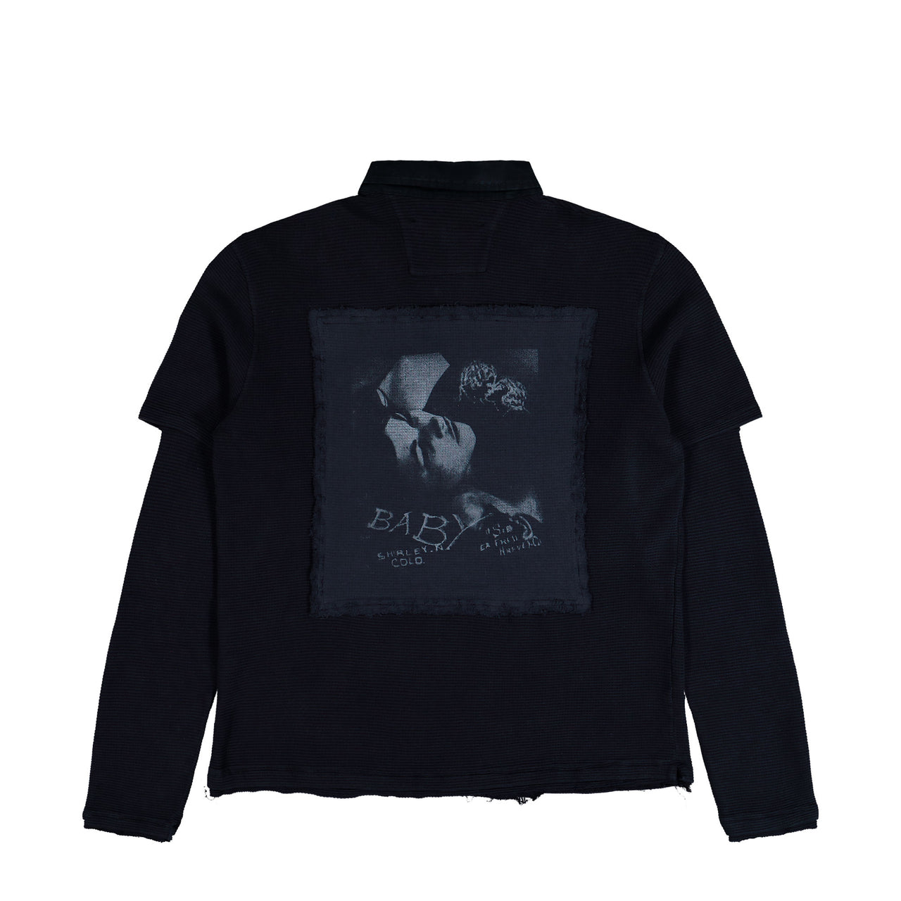 MISBHV Layered Polo Longsleeve Washed Black Longsleeves 251M153 Detail View 1 | GATE