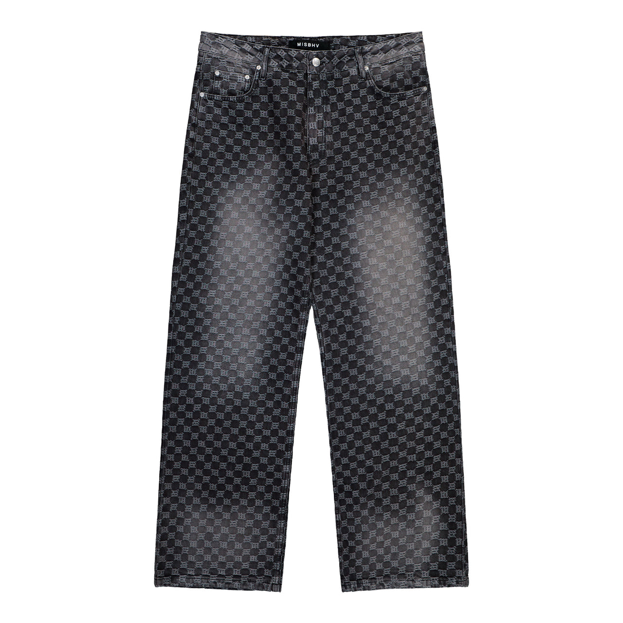 MISBHV Austin Monogram Jeans Washed Black Denim 251M303 Detail View 1 | GATE