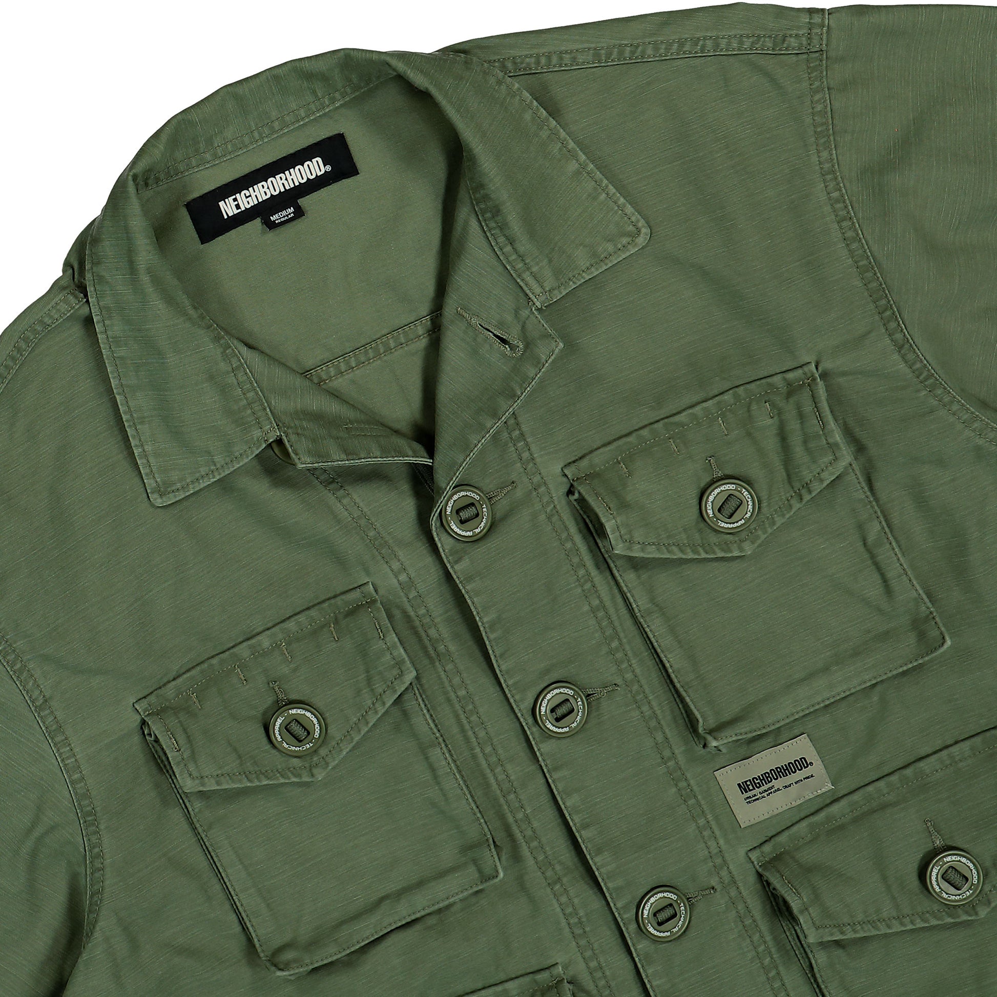 Neighborhood BDU Shirt LS Olive Detail view 3 | Gate