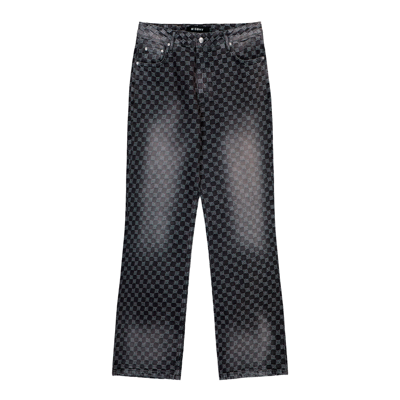 MISBHV Austin Monogram Jeans Washed Black Denim 251W303 Detail View 1 | GATE