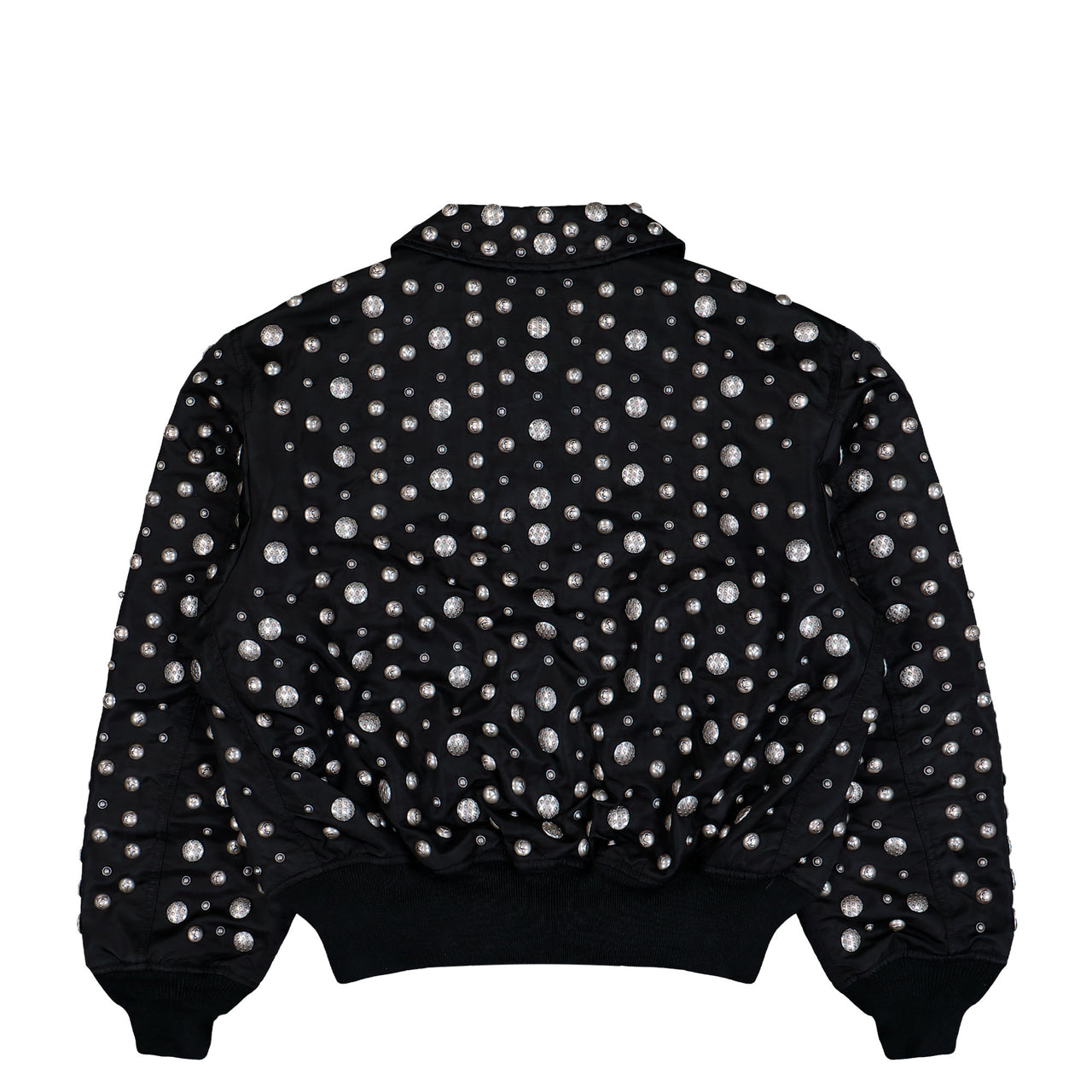 Thug Club x Alpha Industries CWU-45P All Over Rivet Edition Black Bomber & Varsity Jackets 258151-03 Detail View 1 | GATE